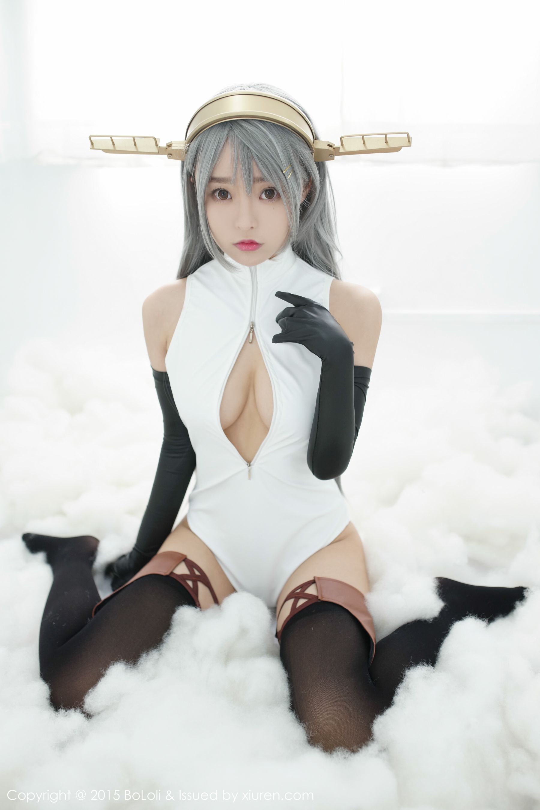 柳侑绮Sevenbaby《舰娘collection》榛名COS(开胸泳衣版)   Vol.034 写真集-图0