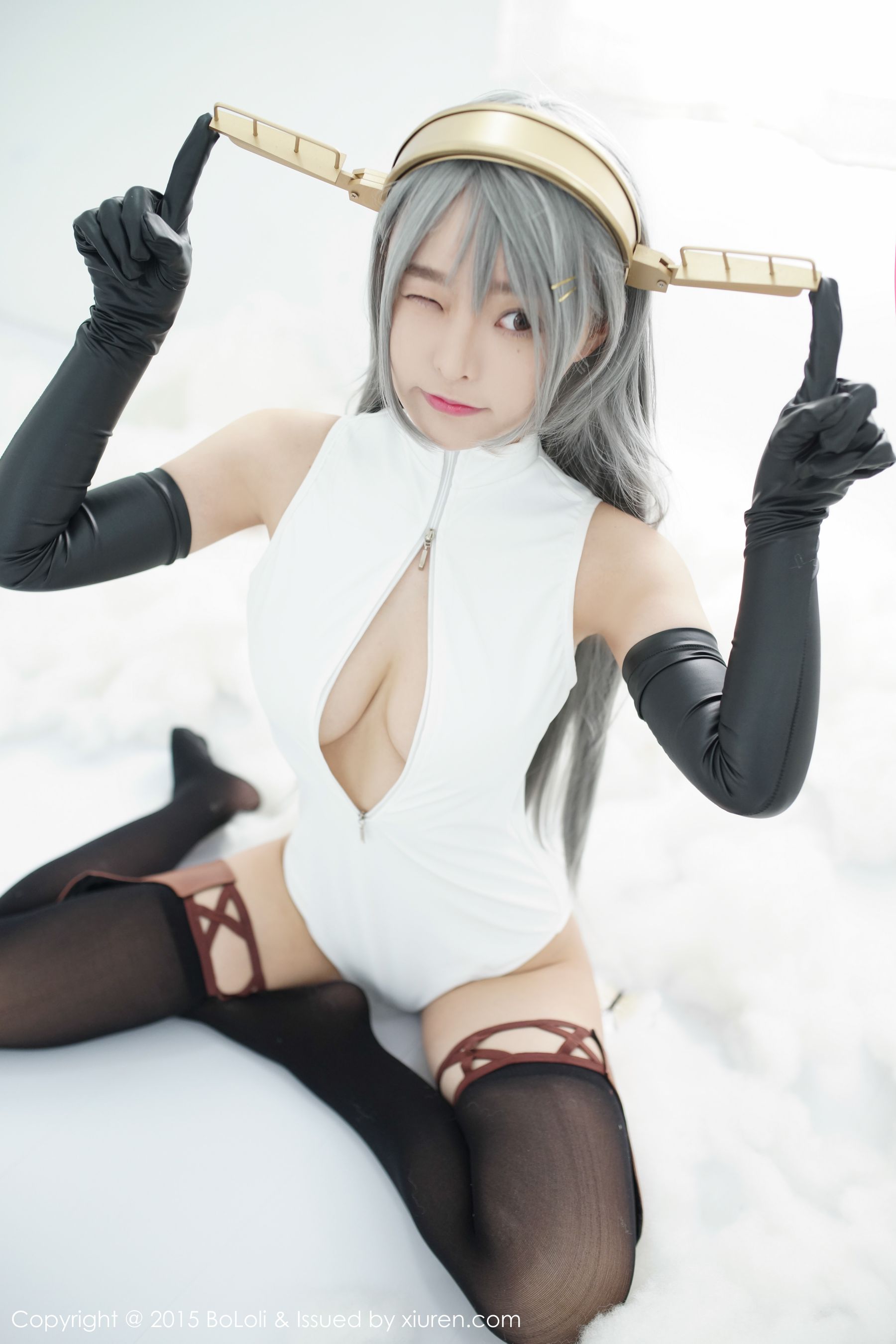 柳侑绮Sevenbaby《舰娘collection》榛名COS(开胸泳衣版)   Vol.034 写真集-图16