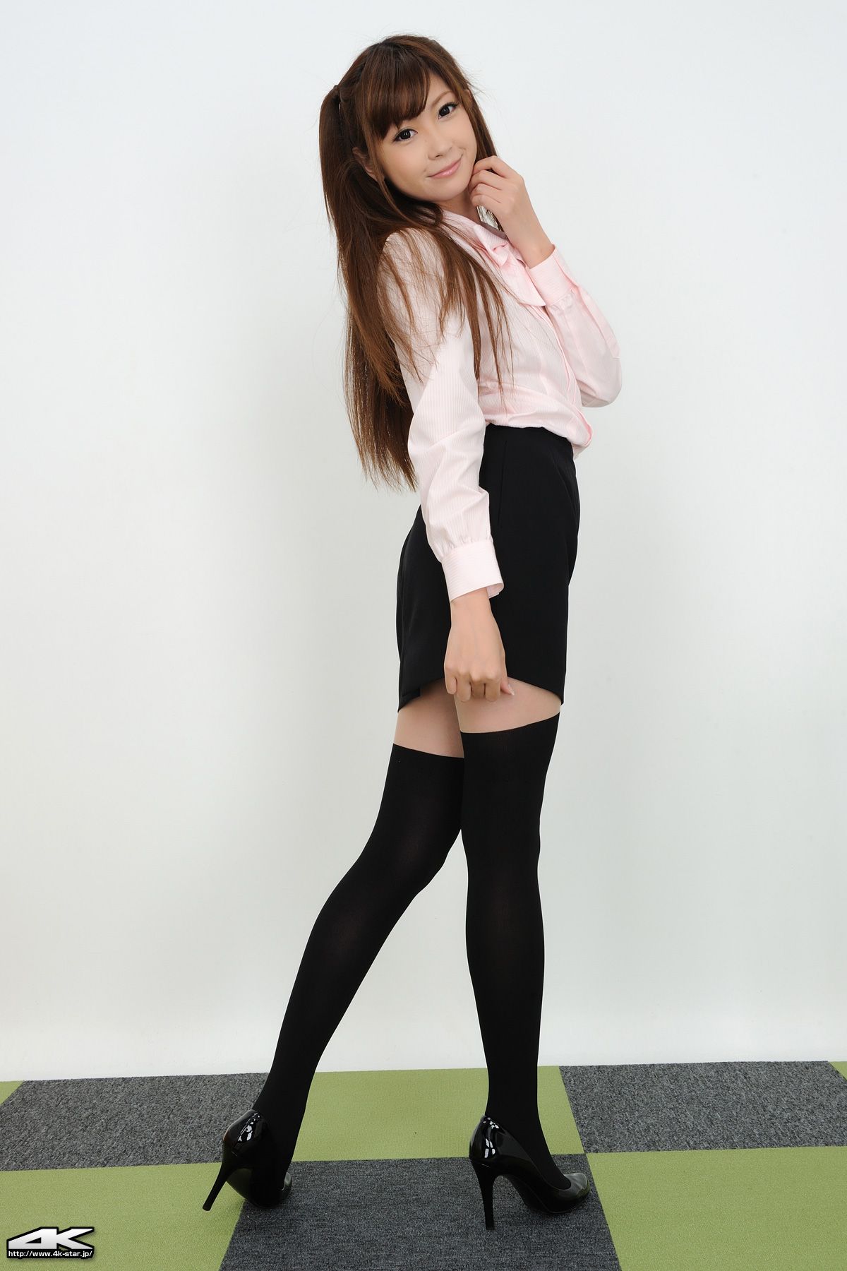 NO.00014 佐崎愛里 Office Lady 黑丝长筒袜-图18