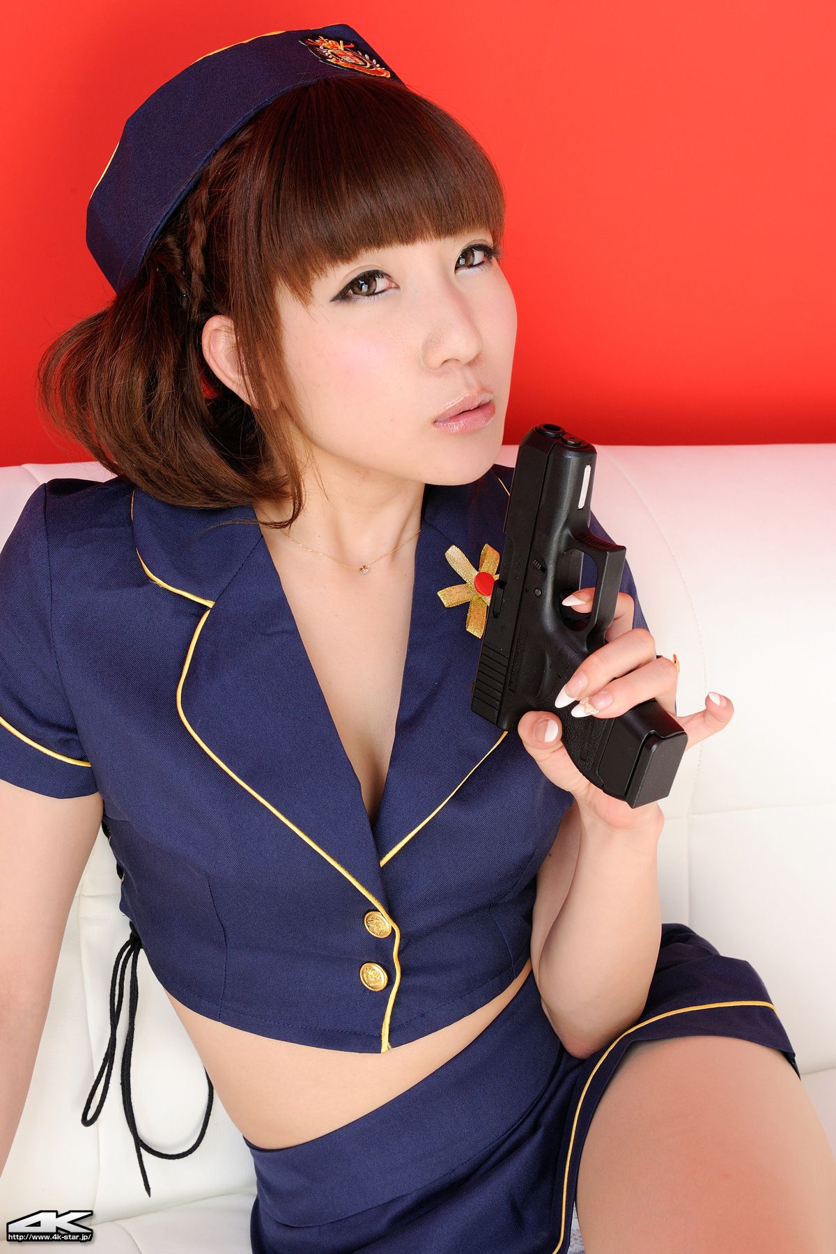 NO.00028 秋葉ちひろ Mini Skirt Police 女警制服-图58