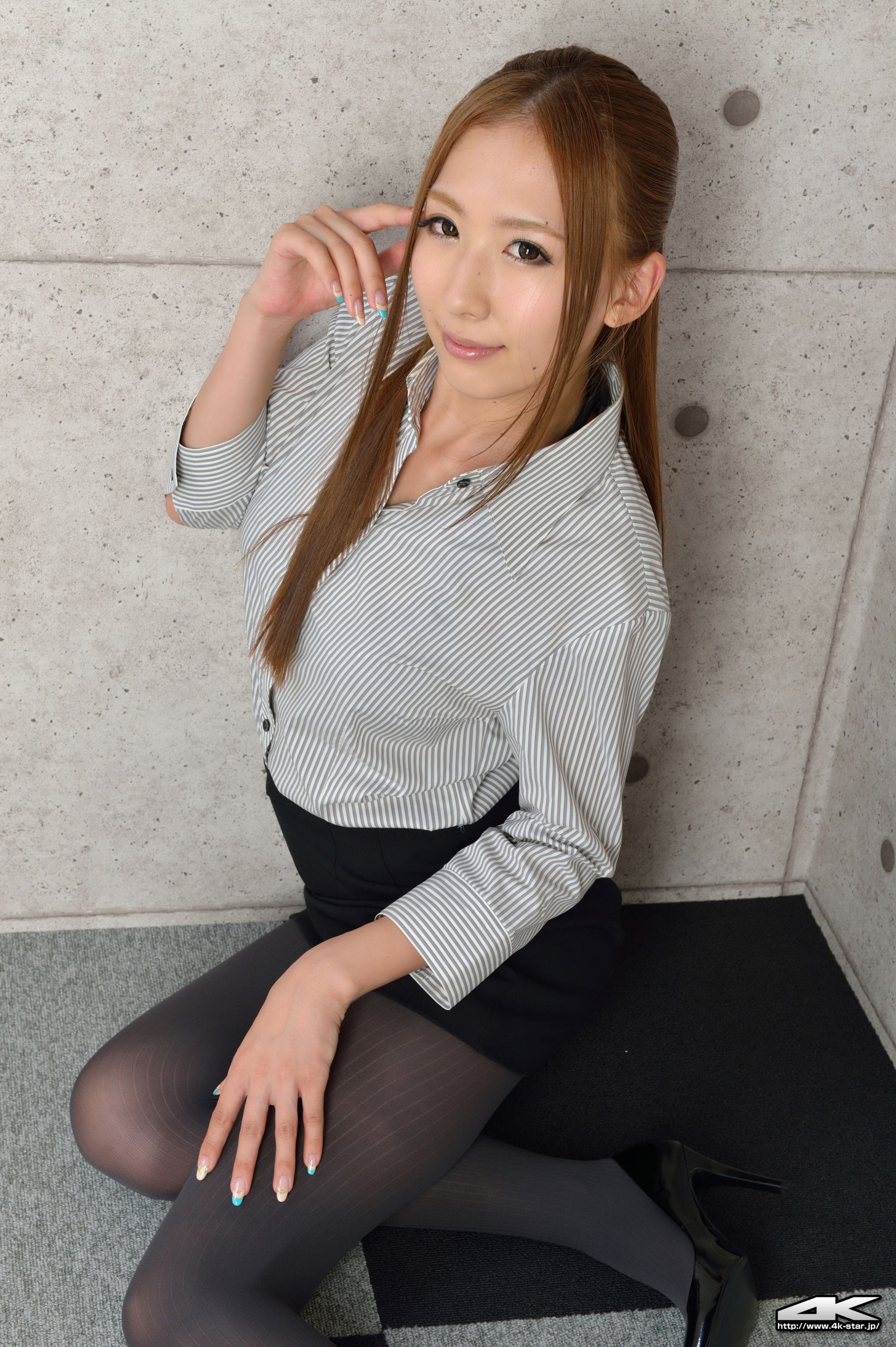 NO.00069 岩崎由衣 Office Lady 灰丝职业装-图86