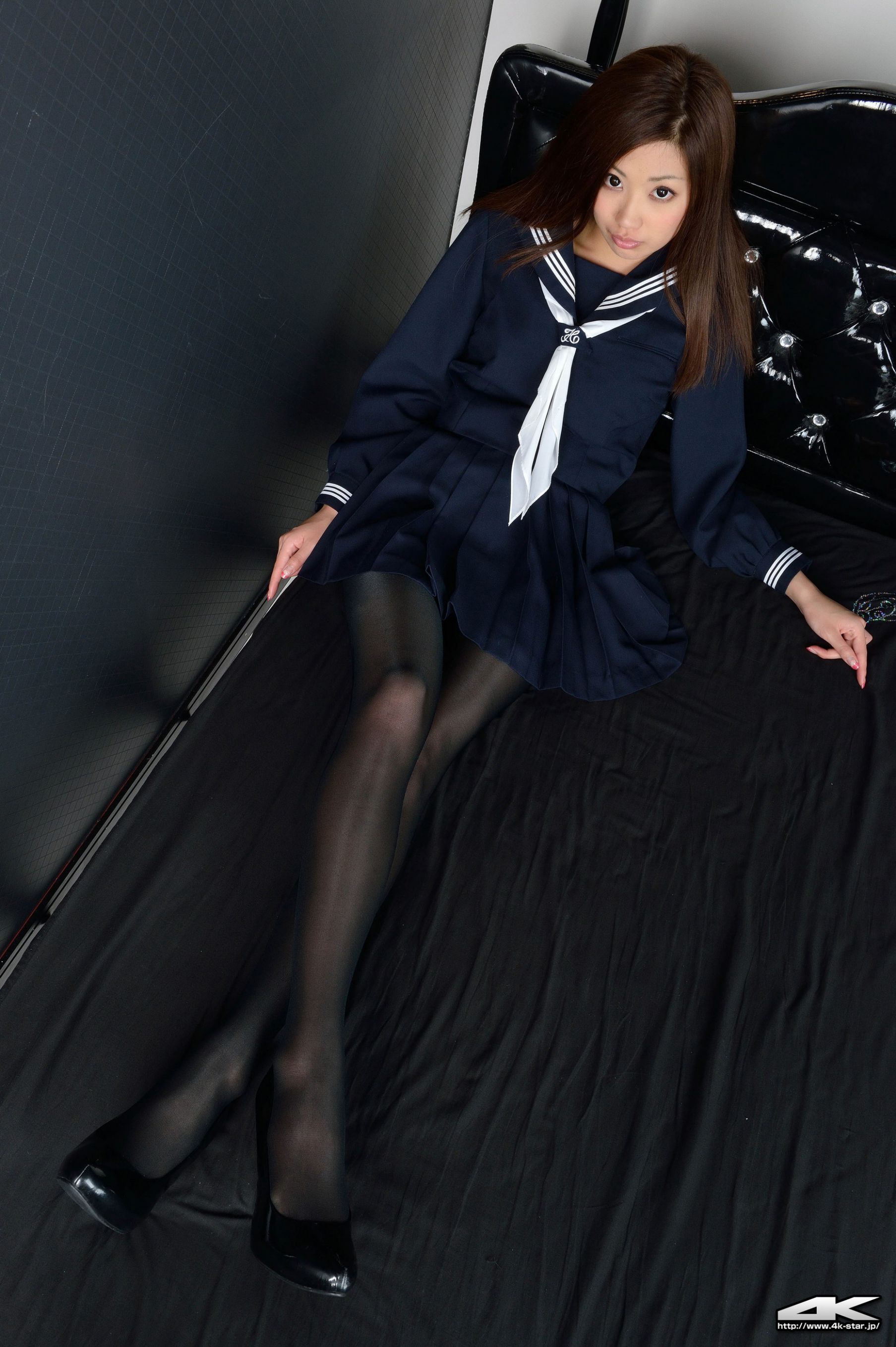 NO.00094 あべみほ/道产子 School Girl 黑丝学生装-图80