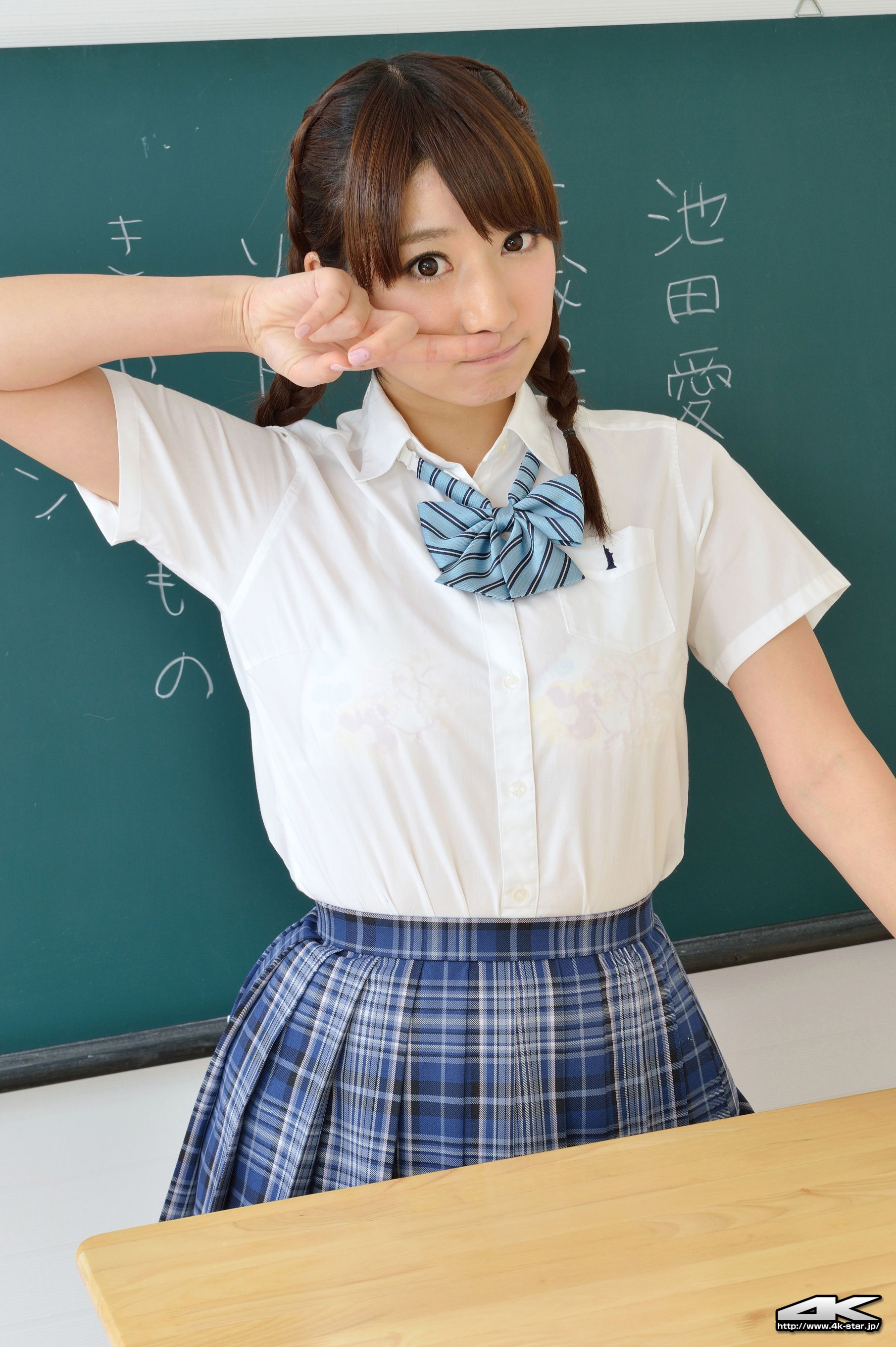 NO.00123 池田愛恵里 School Girl 教室学生装-图16