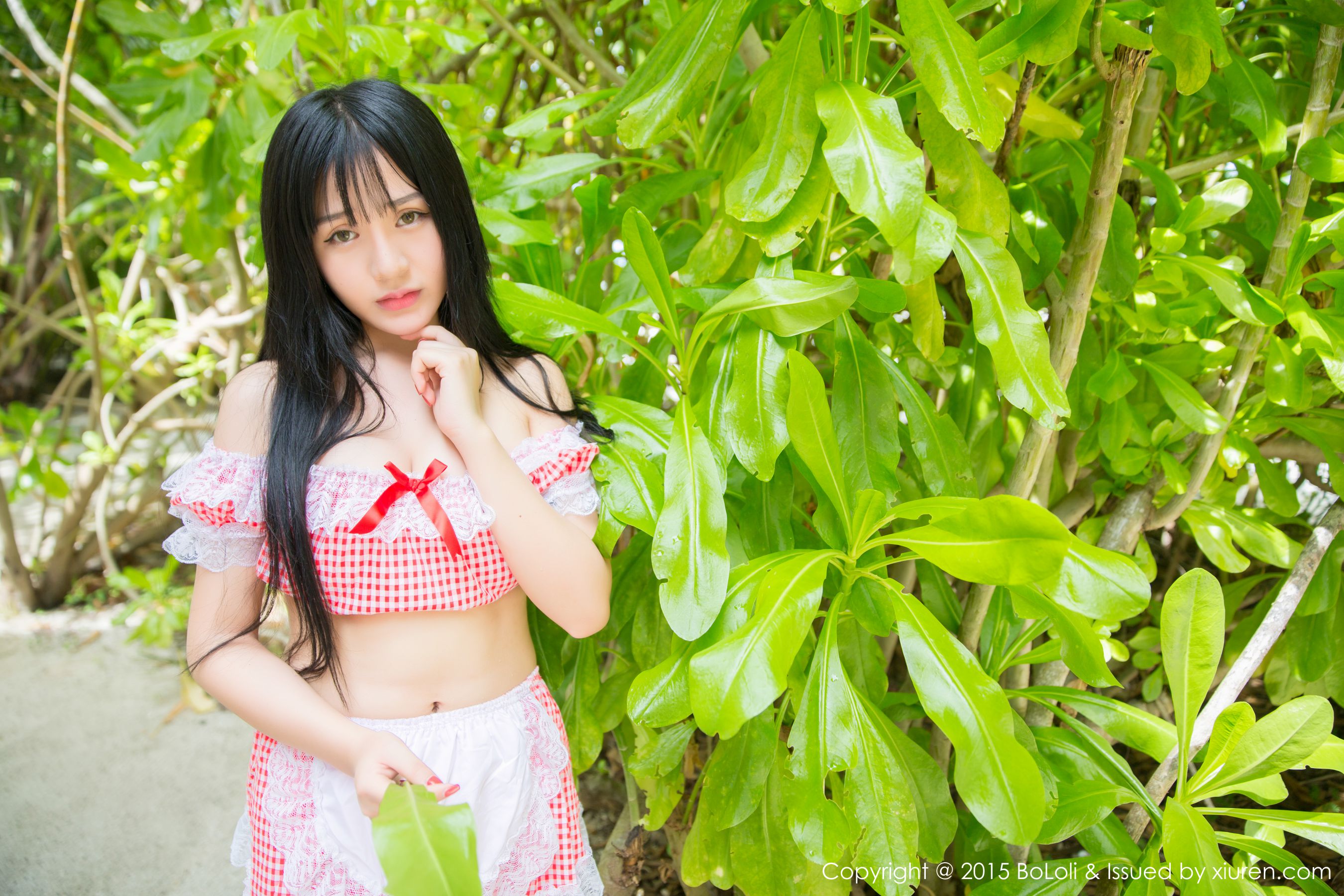 八宝icey《马尔代夫旅拍》清新女仆+猫耳比基尼  Vol.047 写真集-图9