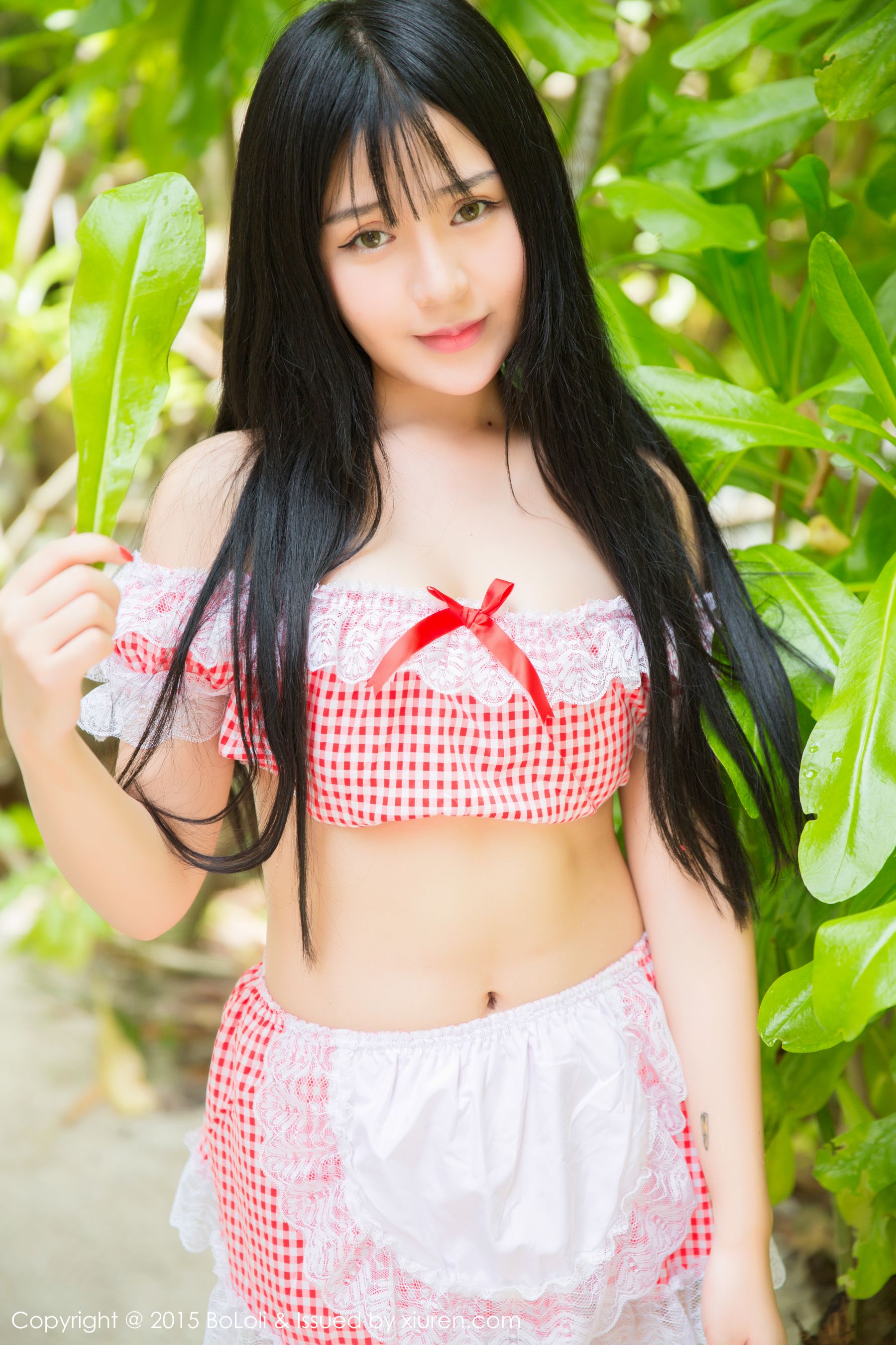 八宝icey《马尔代夫旅拍》清新女仆+猫耳比基尼  Vol.047 写真集-图4