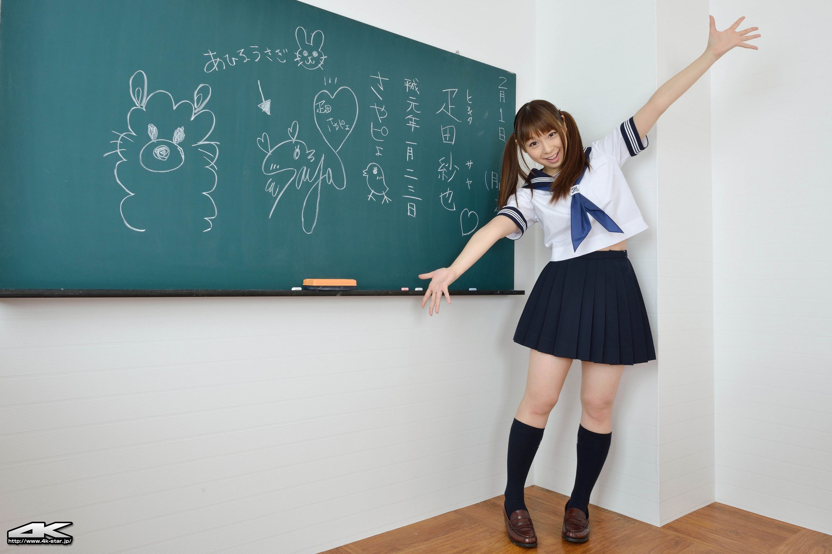 NO.00134 疋田紗也 School Girl 教室学生装-图0