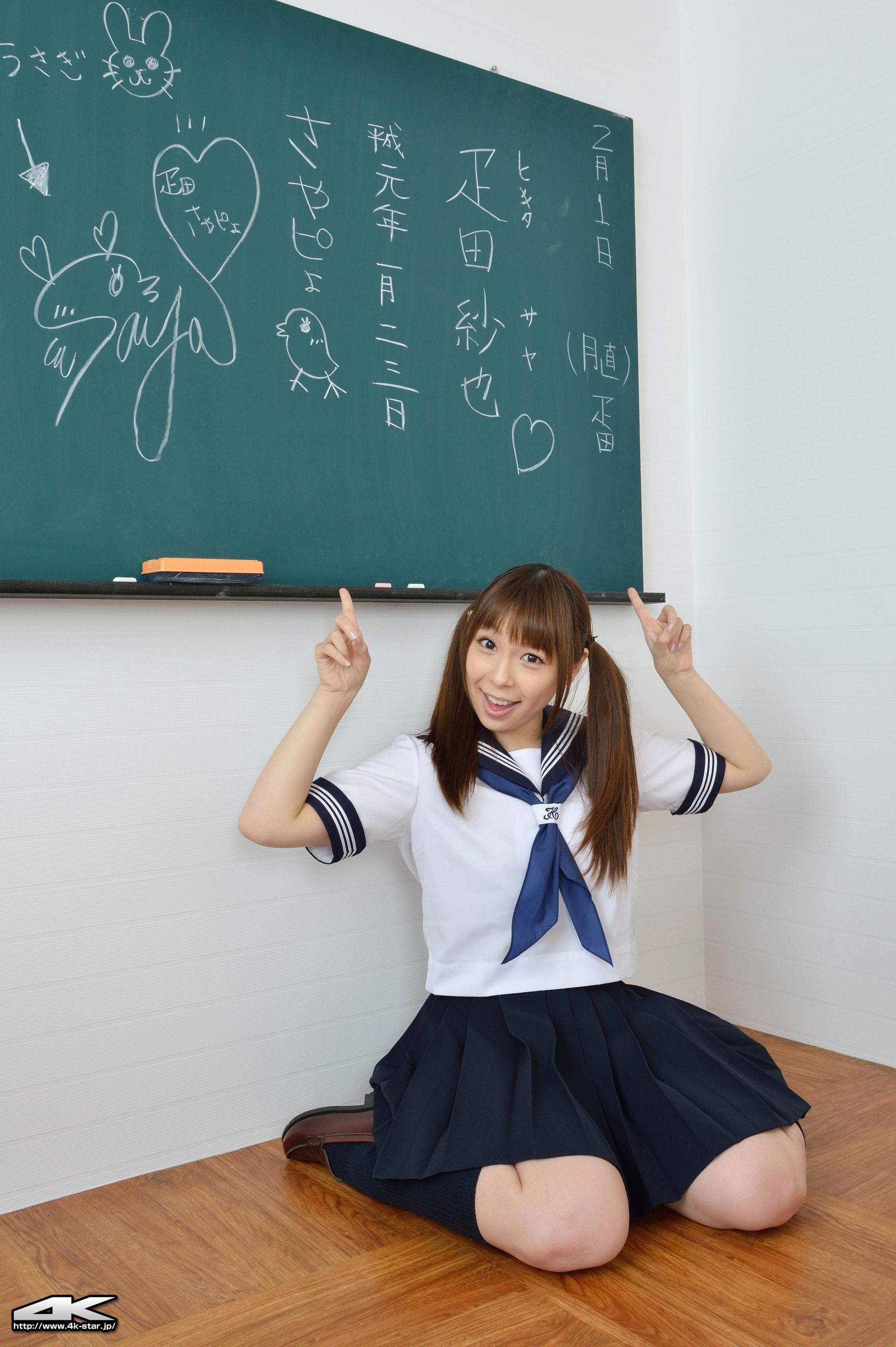 NO.00134 疋田紗也 School Girl 教室学生装-图3