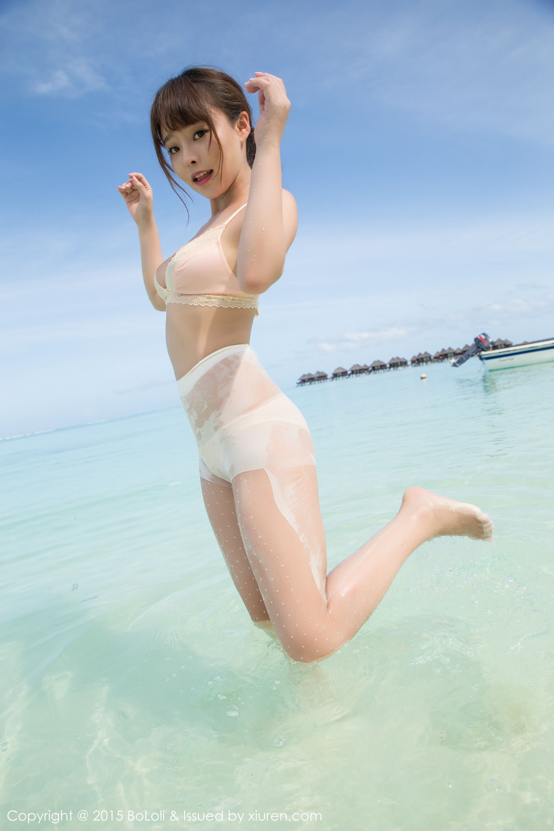 柳侑绮Sevenbaby《马尔代夫旅拍》海边湿身篇  Vol.049 写真集-图1