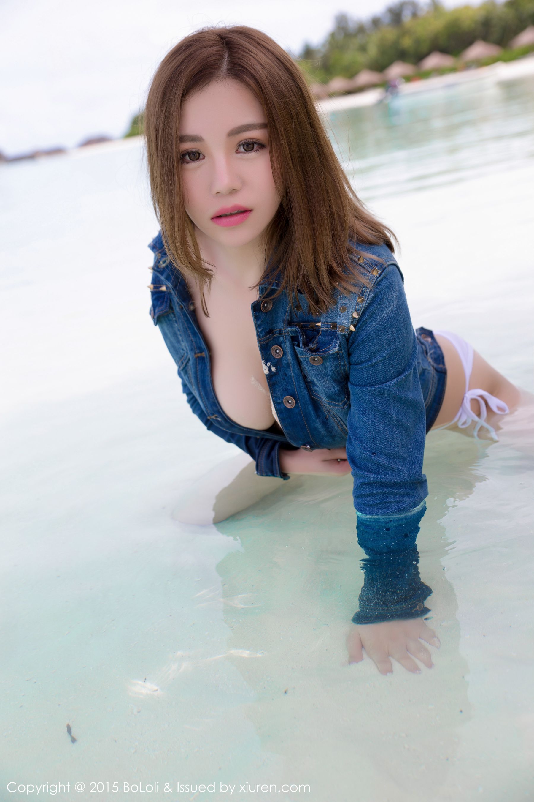 刘娅希《马尔代夫旅拍》牛仔装系列  Vol.051  写真集-图5