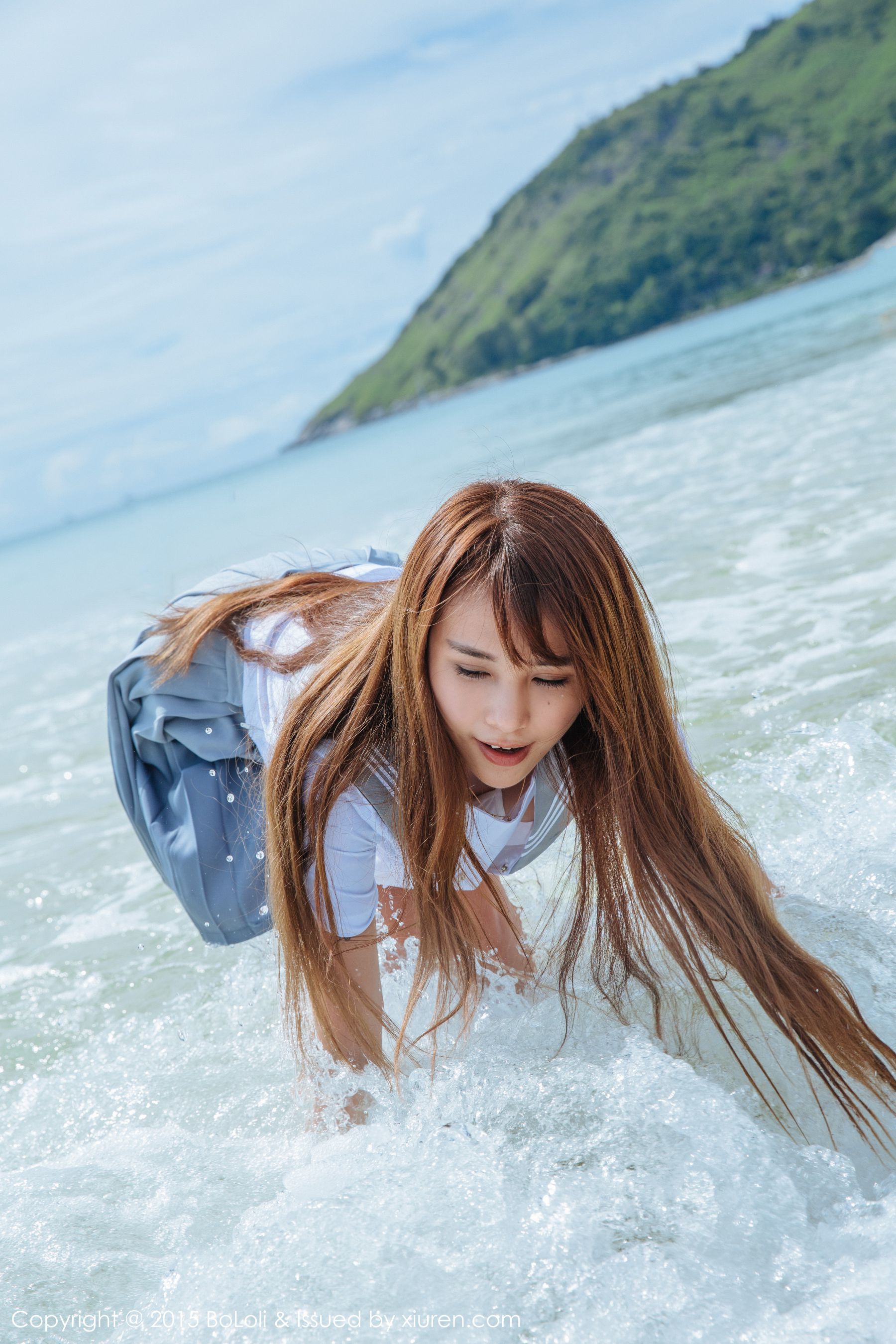 夏美酱《普吉岛旅拍》性感厨娘+海边水手装  Vol.077 写真集-图22