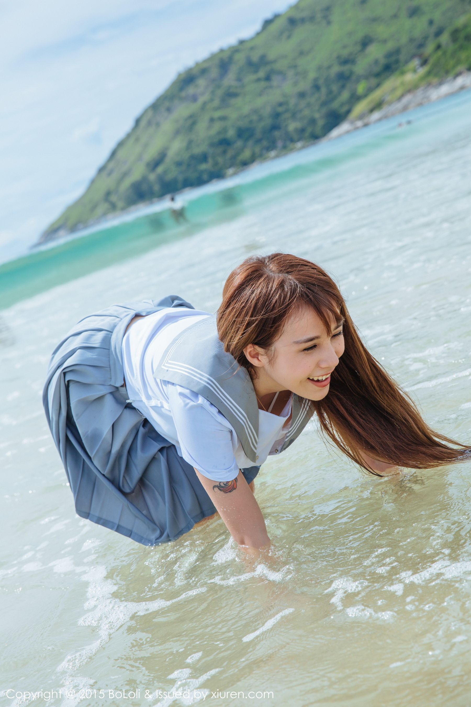 夏美酱《普吉岛旅拍》性感厨娘+海边水手装  Vol.077 写真集-图23