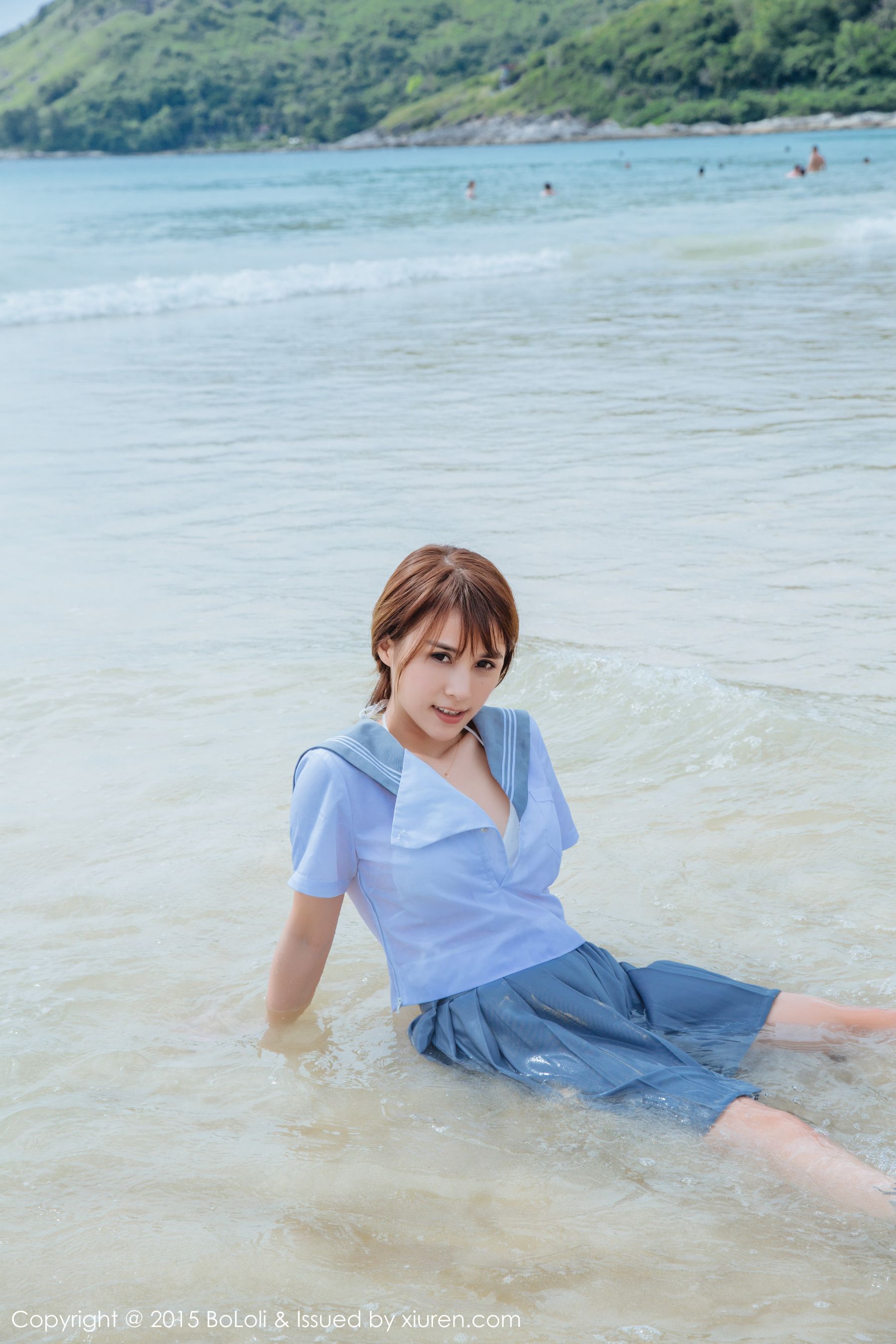 夏美酱《普吉岛旅拍》性感厨娘+海边水手装  Vol.077 写真集-图26