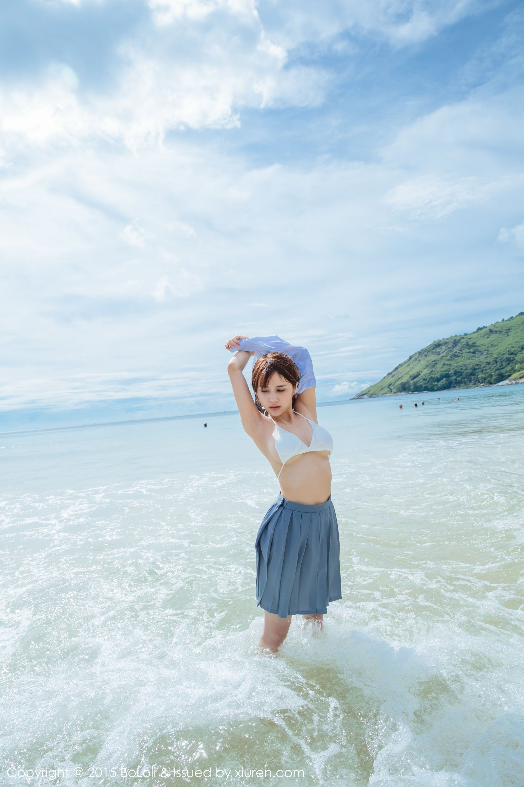 夏美酱《普吉岛旅拍》性感厨娘+海边水手装  Vol.077 写真集-图36