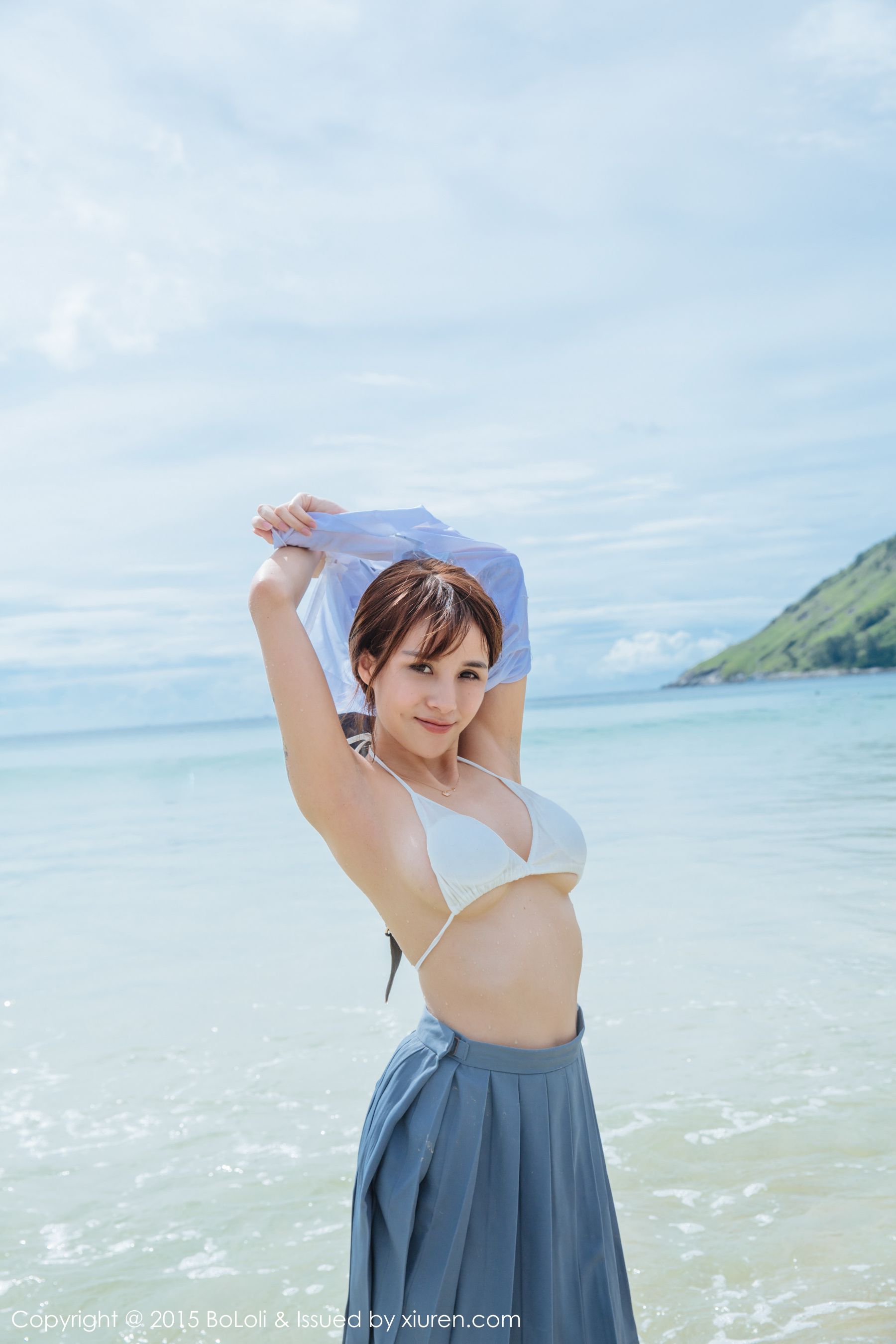 夏美酱《普吉岛旅拍》性感厨娘+海边水手装  Vol.077 写真集-图37