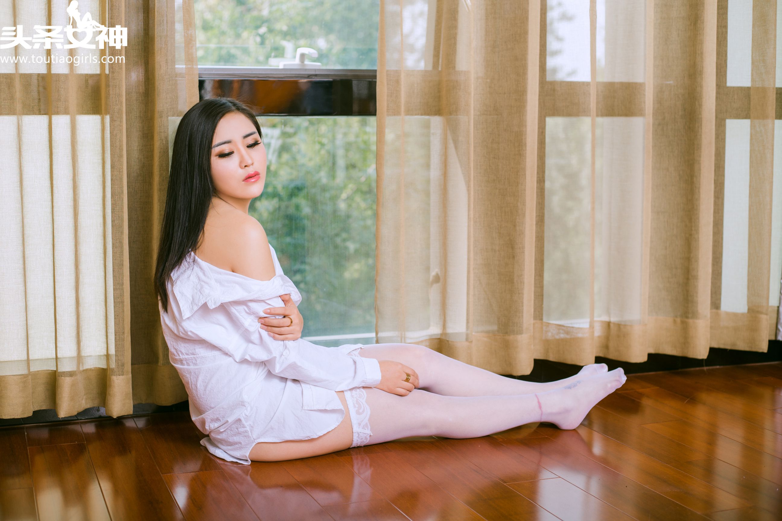 灵儿《闺房白衬衫》-图4