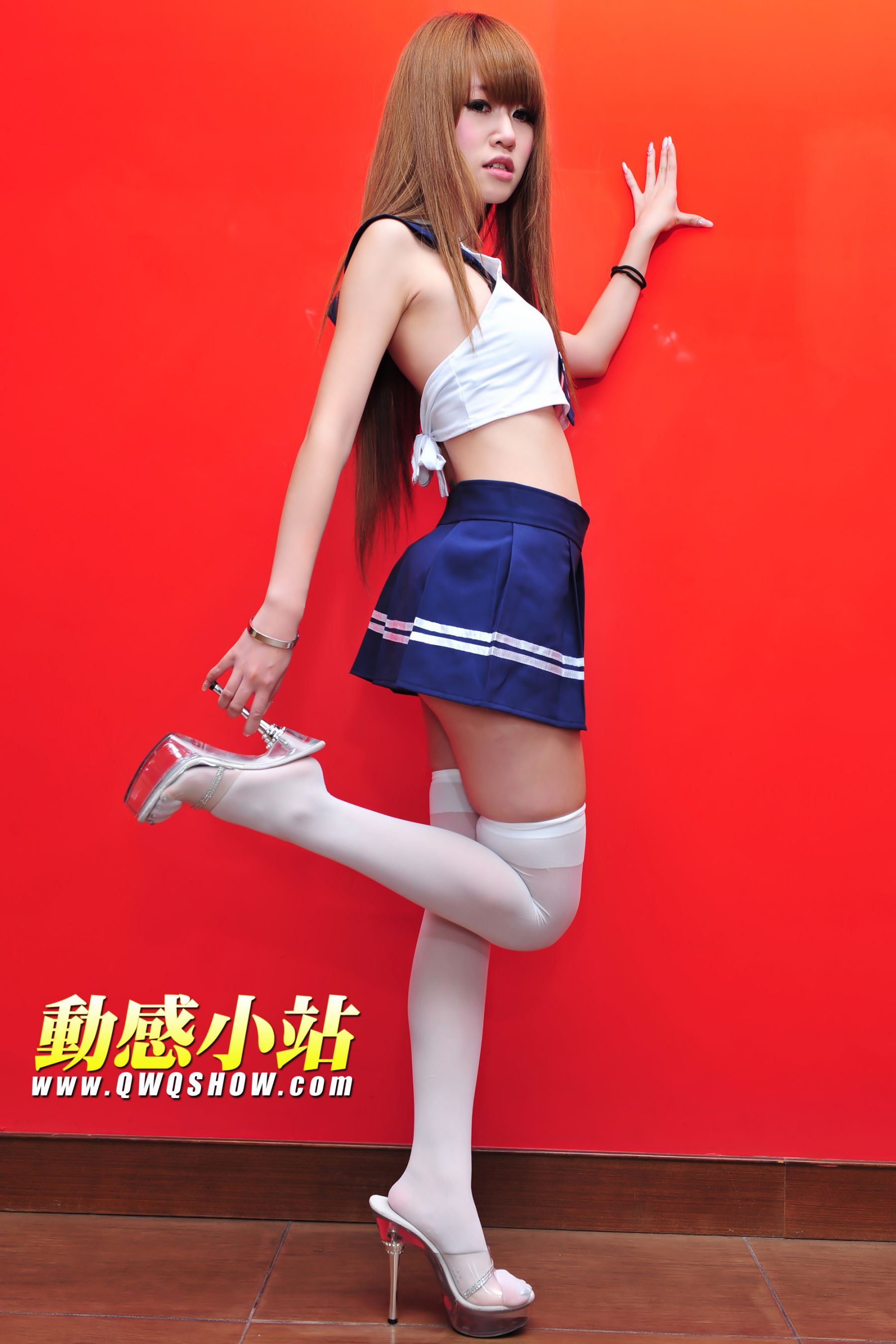 动感之星 丁丁《白丝校服妹子》  NO.141-图12