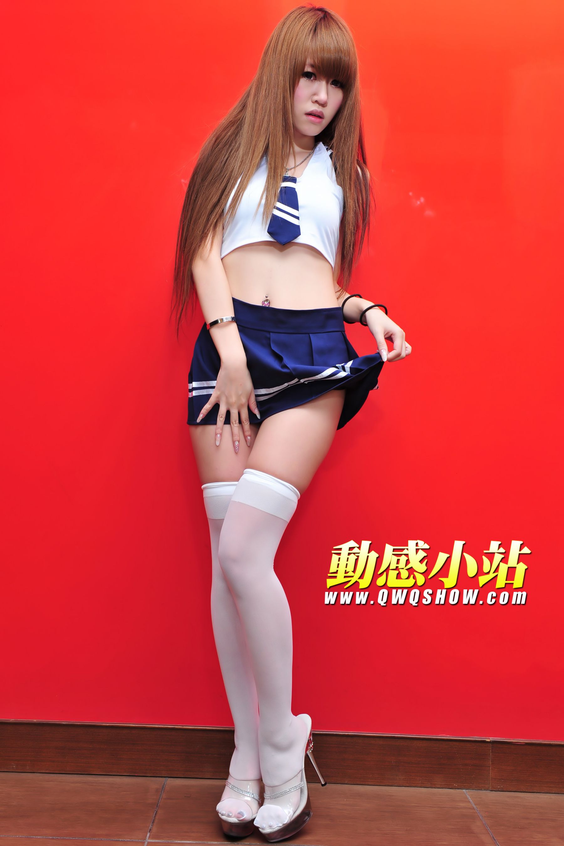 动感之星 丁丁《白丝校服妹子》  NO.141-图20