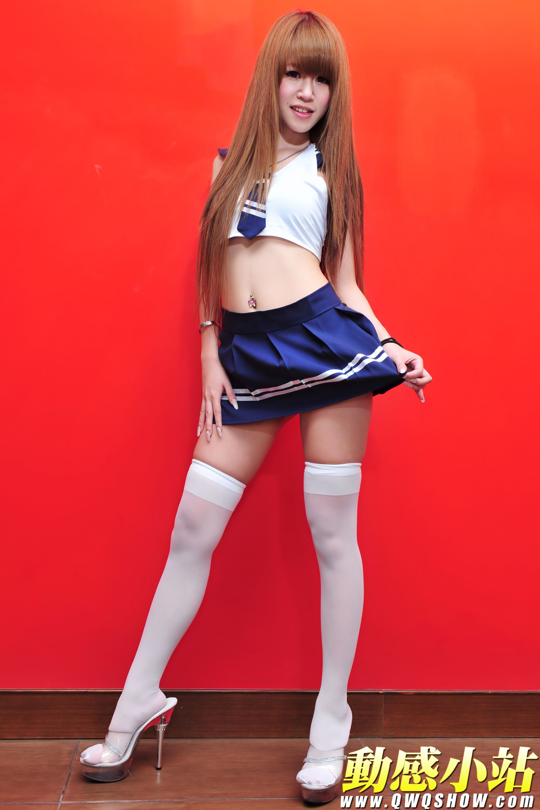 动感之星 丁丁《白丝校服妹子》  NO.141-图21