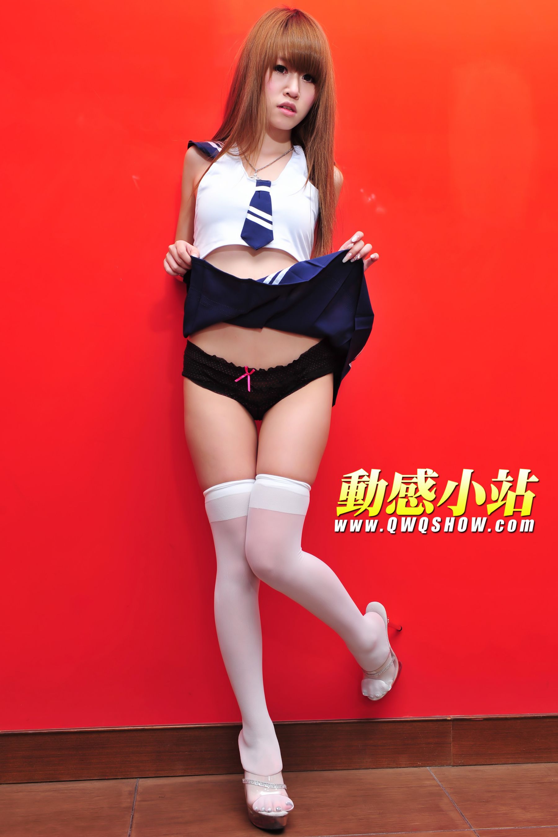 动感之星 丁丁《白丝校服妹子》  NO.141-图29