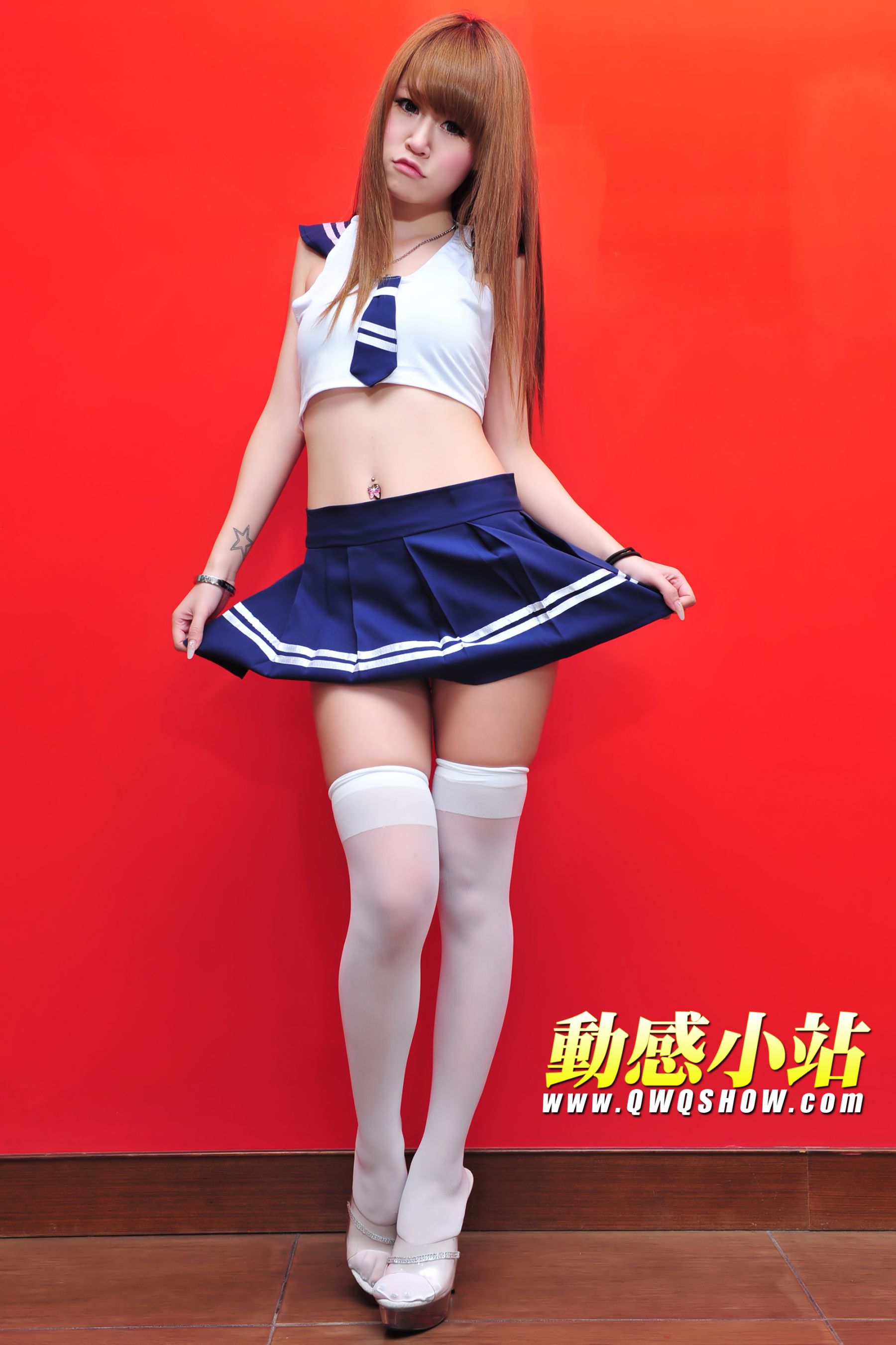 动感之星 丁丁《白丝校服妹子》  NO.141-图51