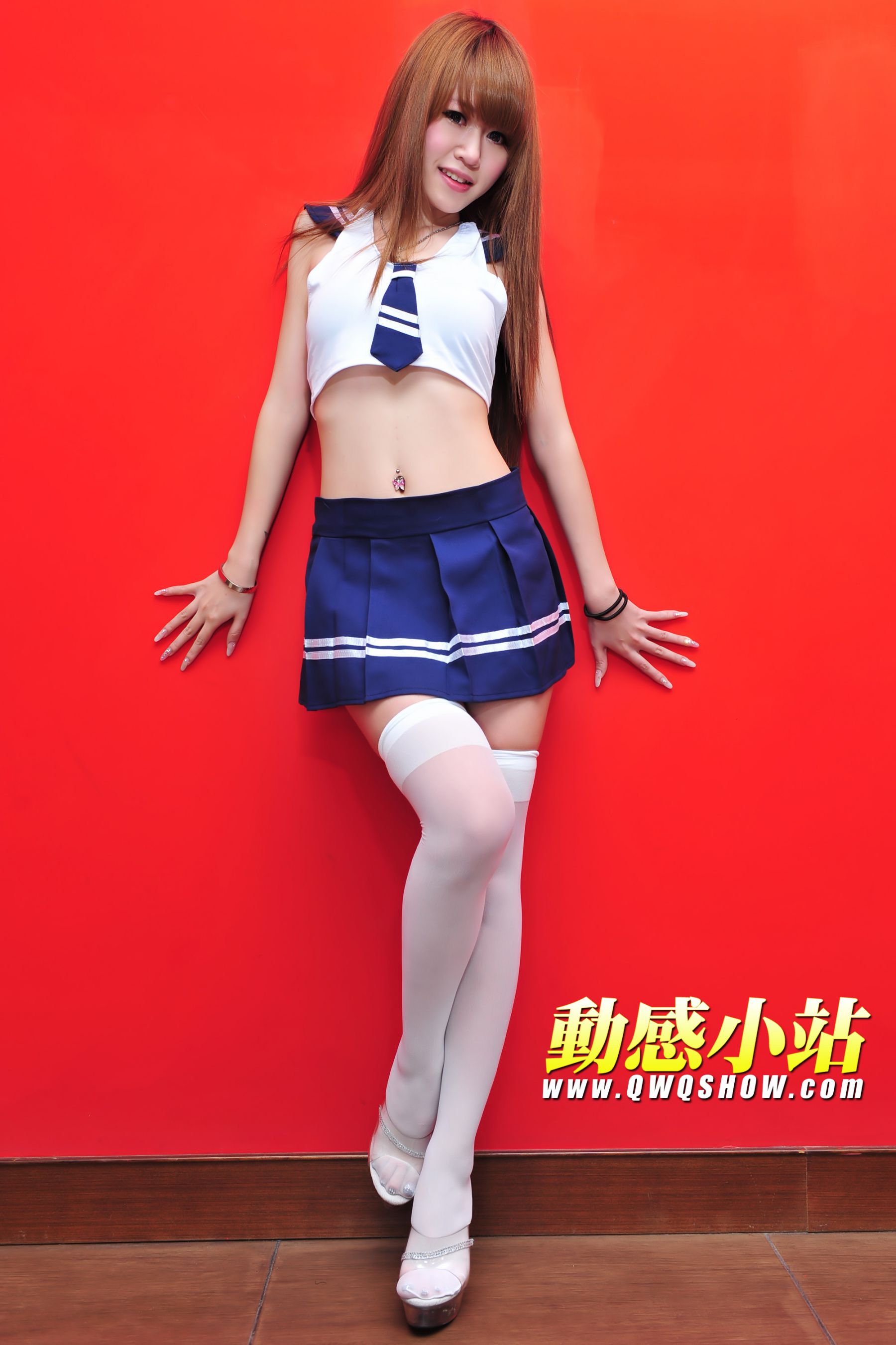 动感之星 丁丁《白丝校服妹子》  NO.141-图63