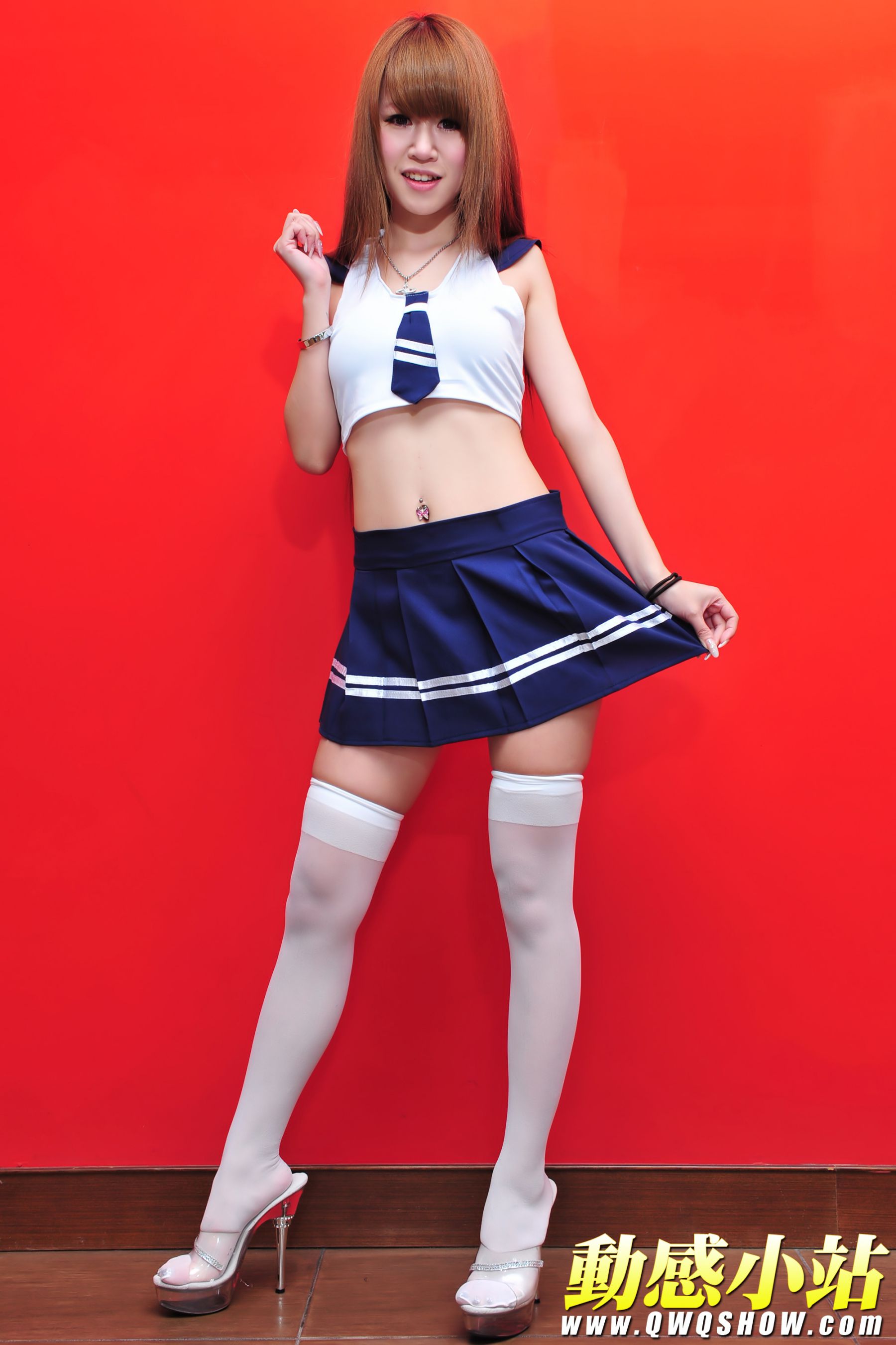 动感之星 丁丁《白丝校服妹子》  NO.141-图75