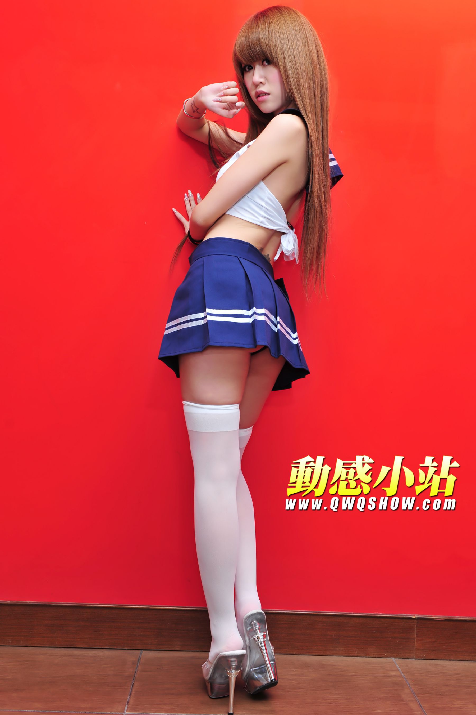 动感之星 丁丁《白丝校服妹子》  NO.141-图84