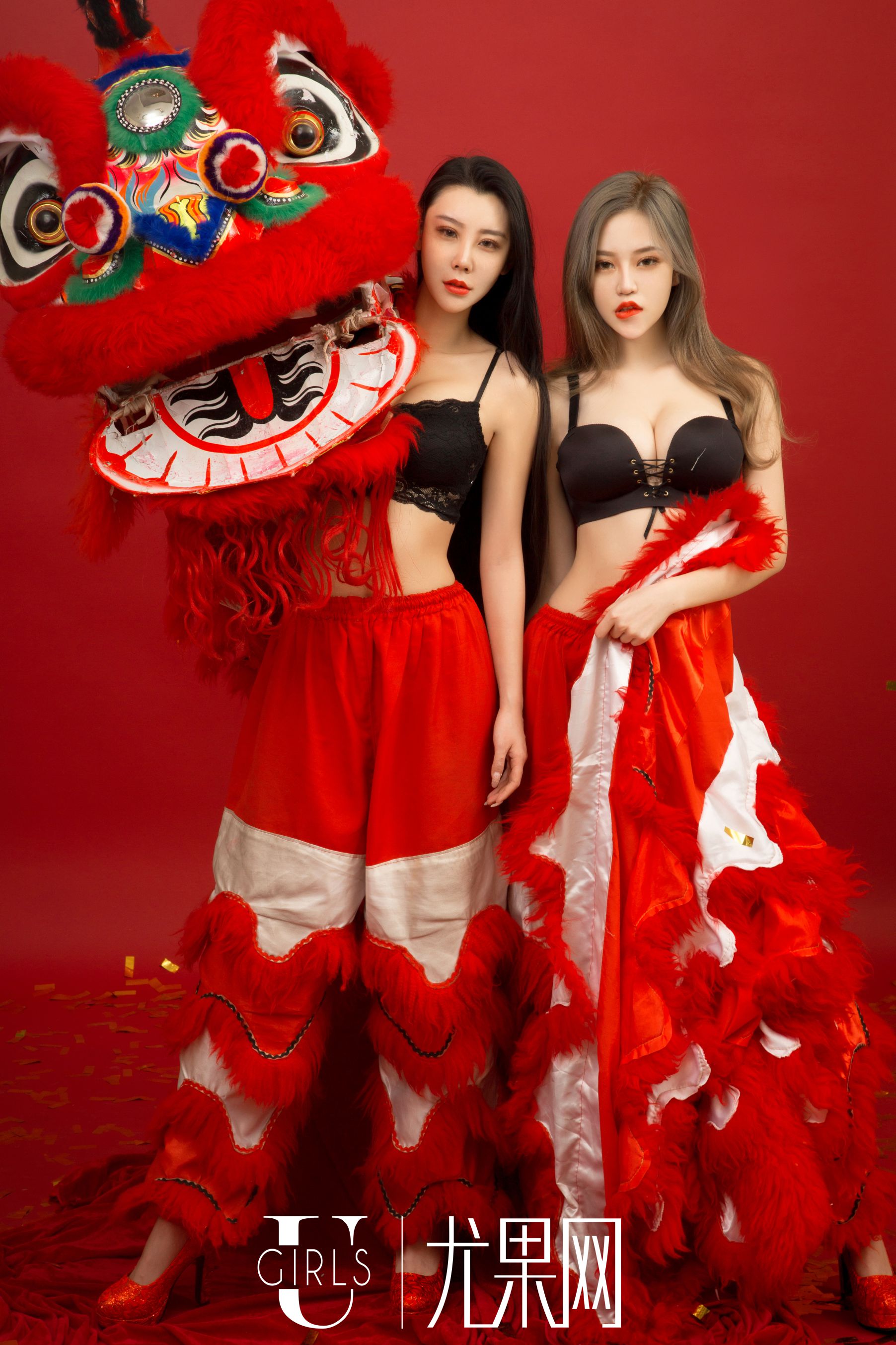 U245 宁然、Mikka、施诗《鸡祥如意》新年主题写真大片-图2