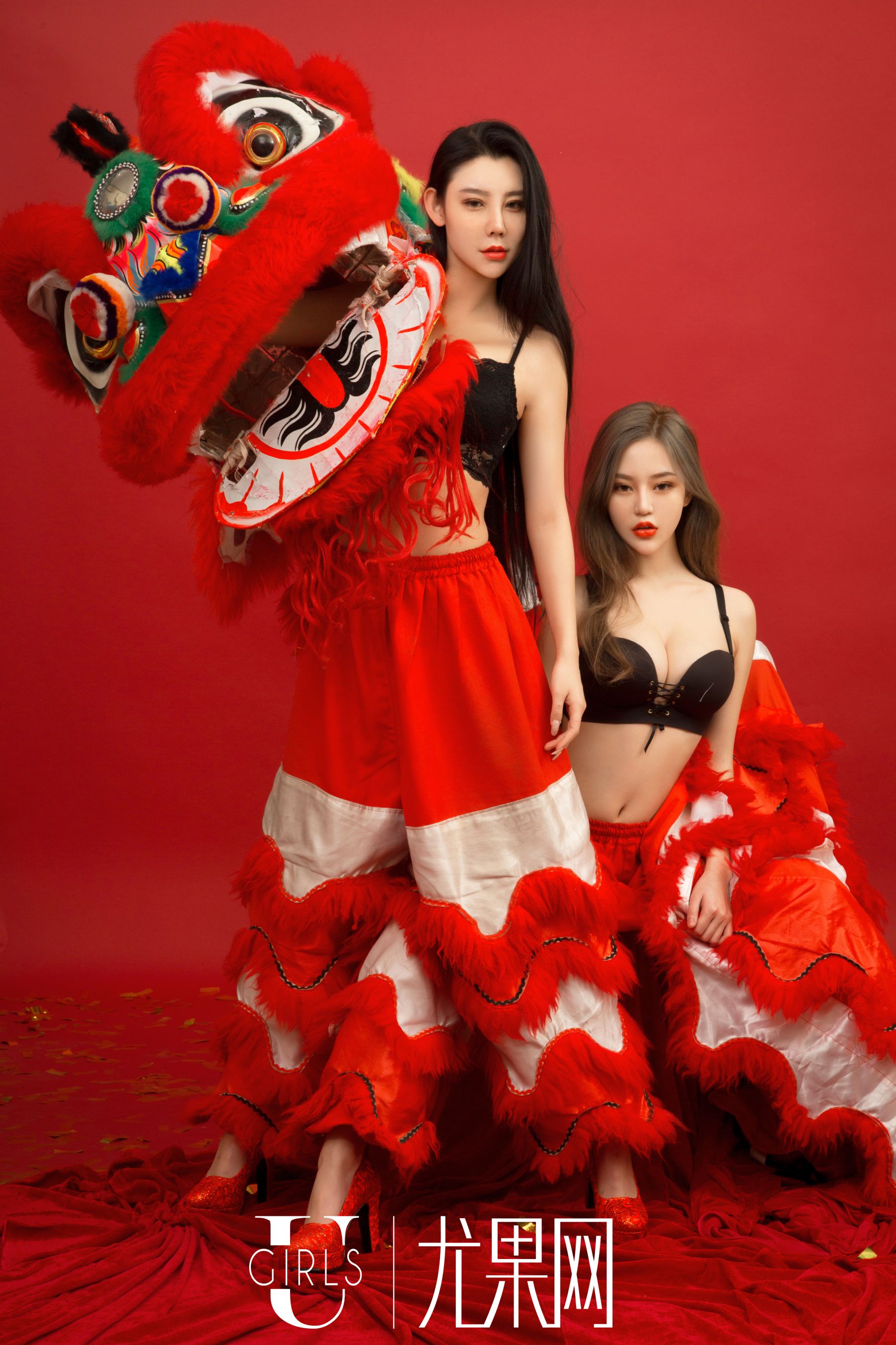 U245 宁然、Mikka、施诗《鸡祥如意》新年主题写真大片-图3