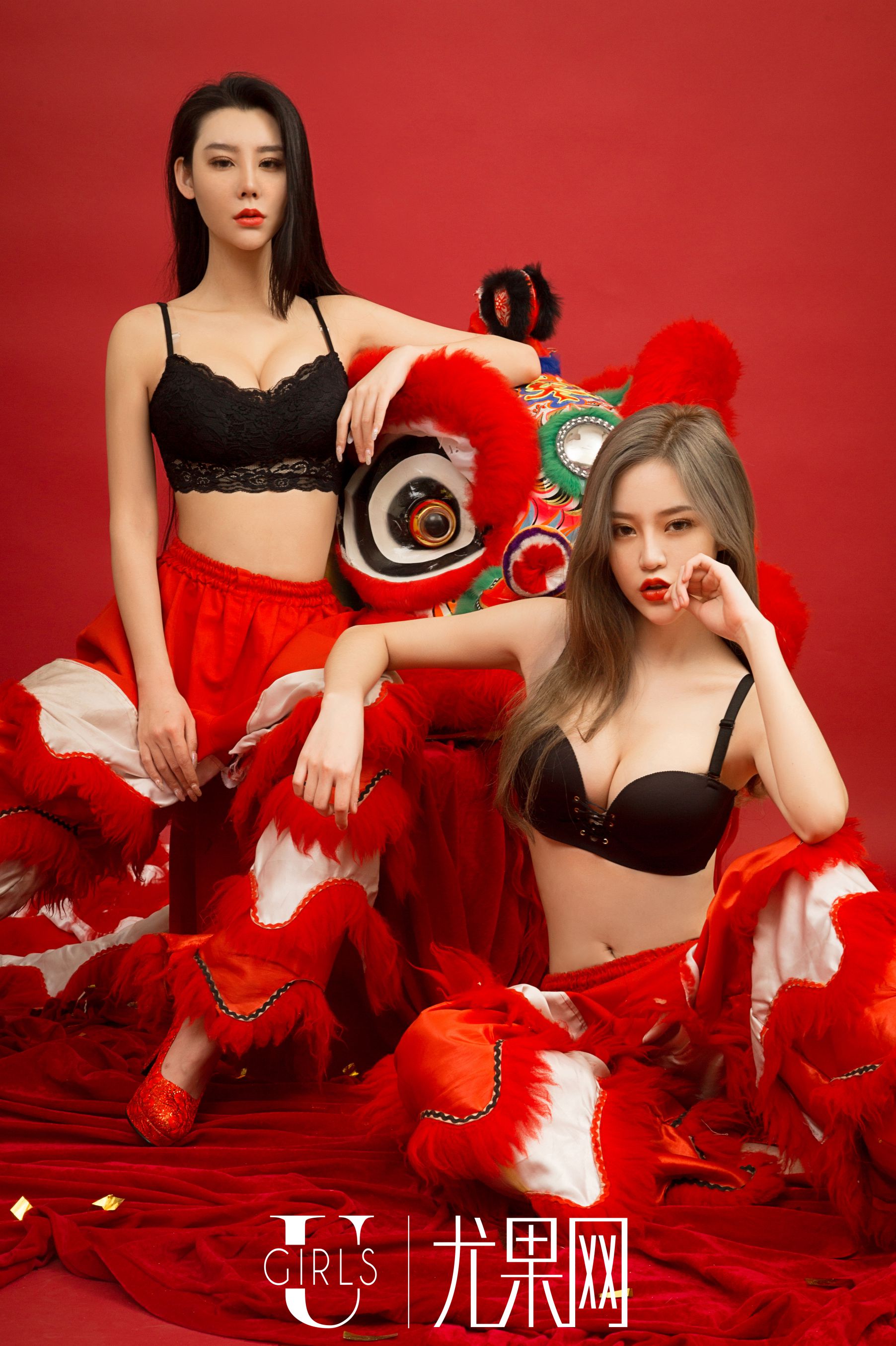 U245 宁然、Mikka、施诗《鸡祥如意》新年主题写真大片-图5