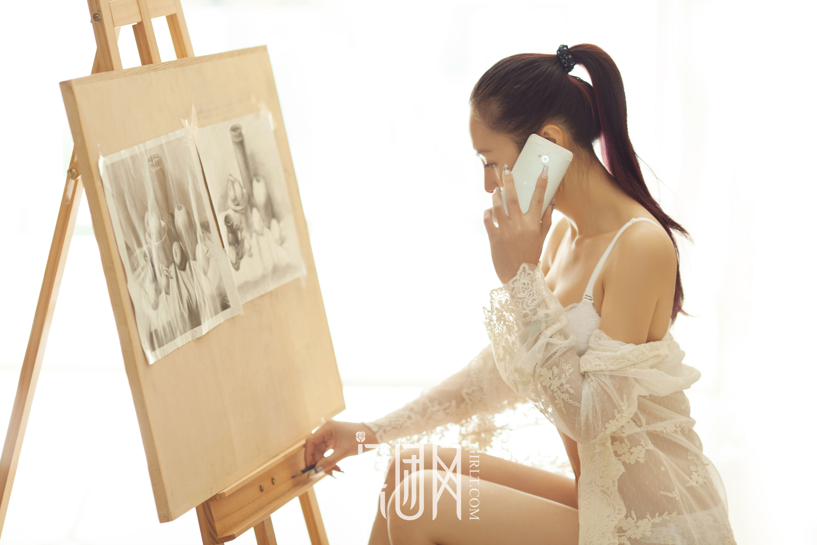 美女画家《全裸上阵人体艺术》  No.033-图12