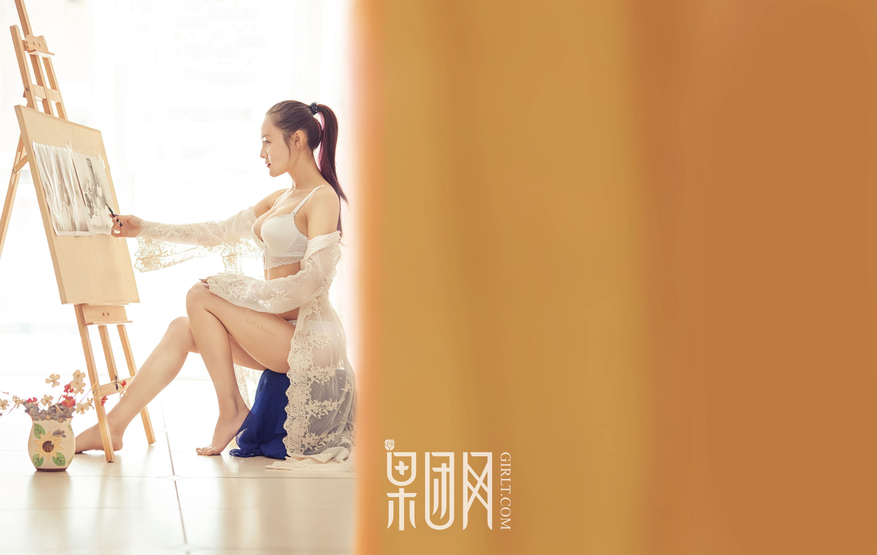 美女画家《全裸上阵人体艺术》  No.033-图13