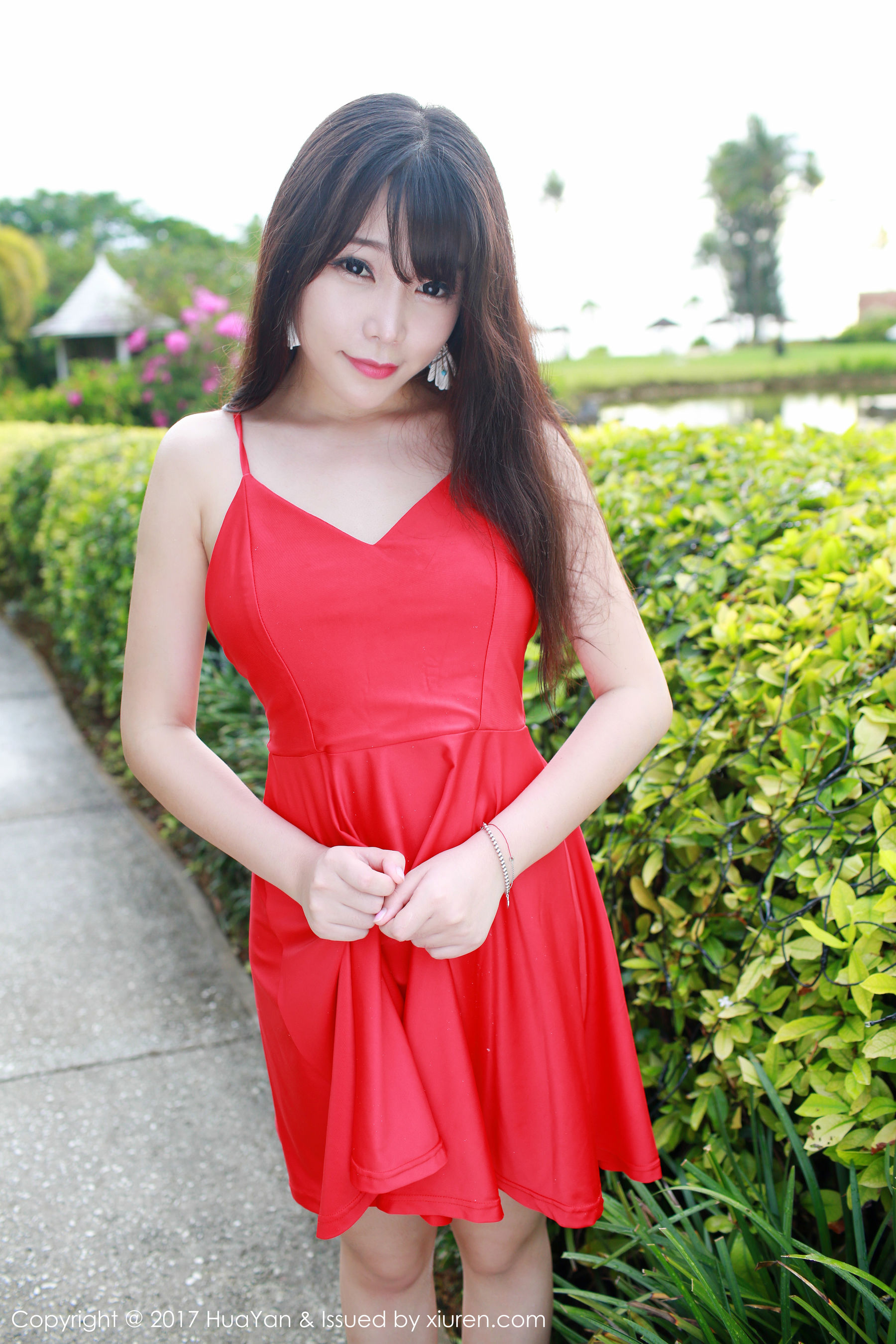 芝芝Booty《海边+小清新连衣红裙》  VOL.044-图32