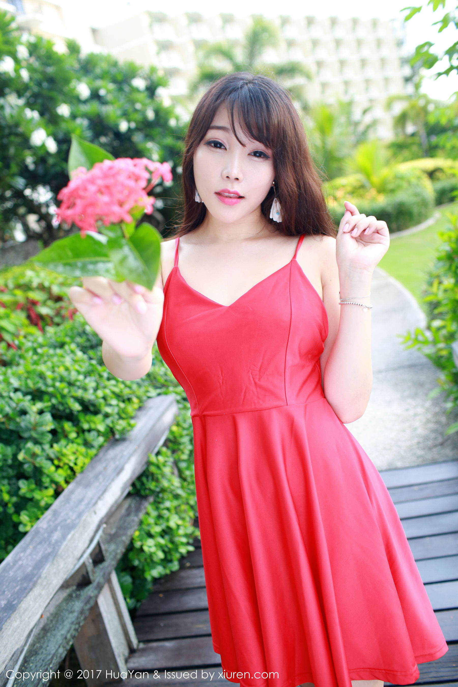 芝芝Booty《海边+小清新连衣红裙》  VOL.044-图48