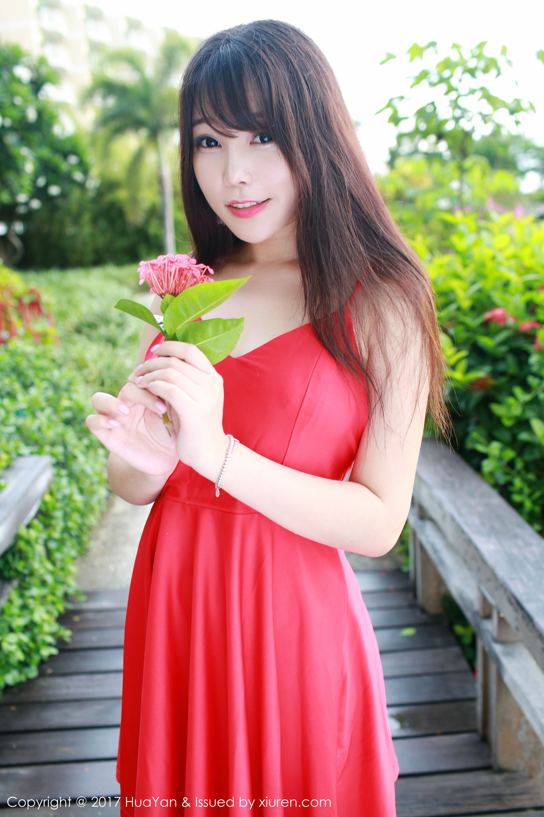 芝芝Booty《海边+小清新连衣红裙》  VOL.044-图51