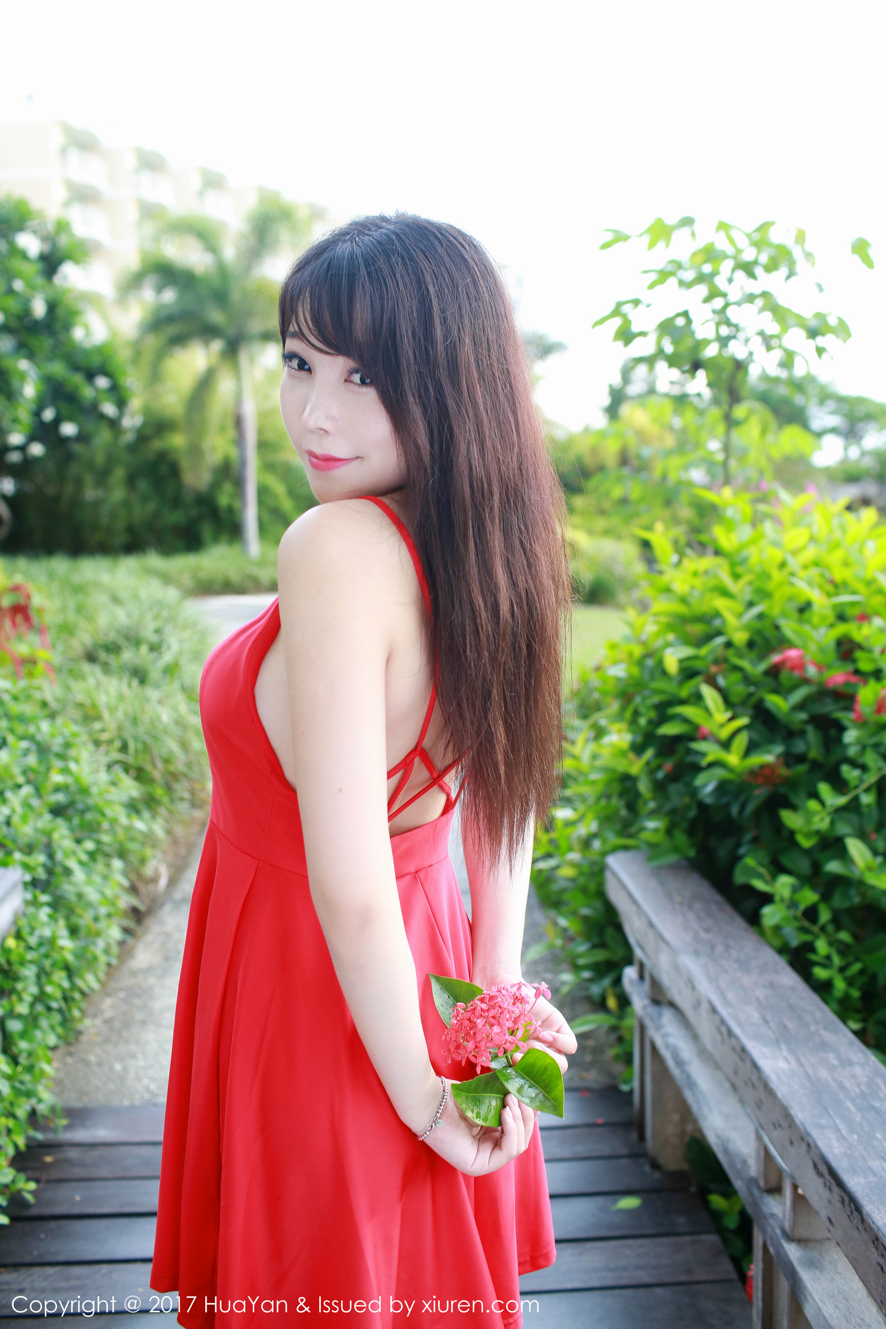 芝芝Booty《海边+小清新连衣红裙》  VOL.044-图52