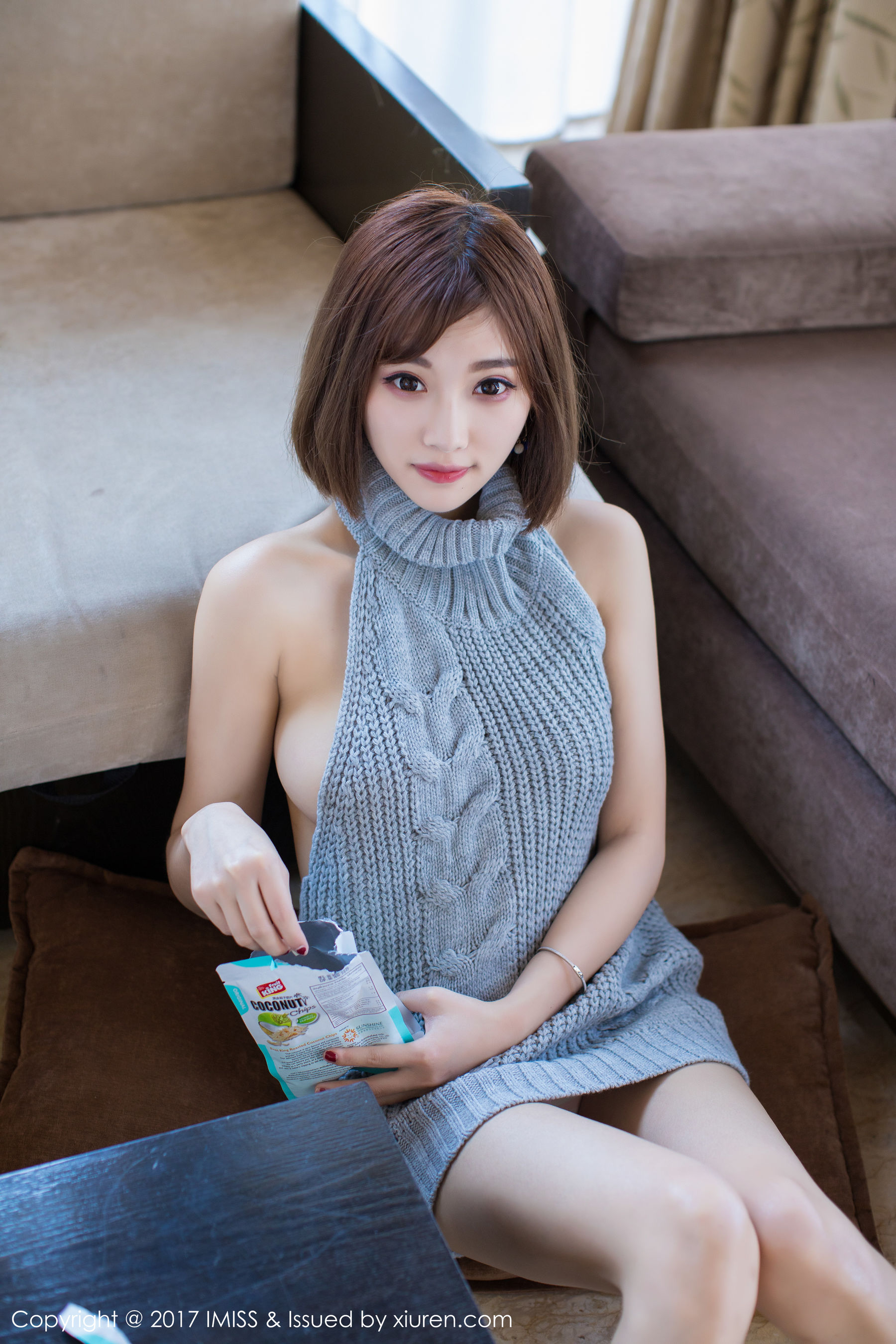 杨晨晨sugar《蕾丝内衣+开背毛衣》  VOL.166-图32
