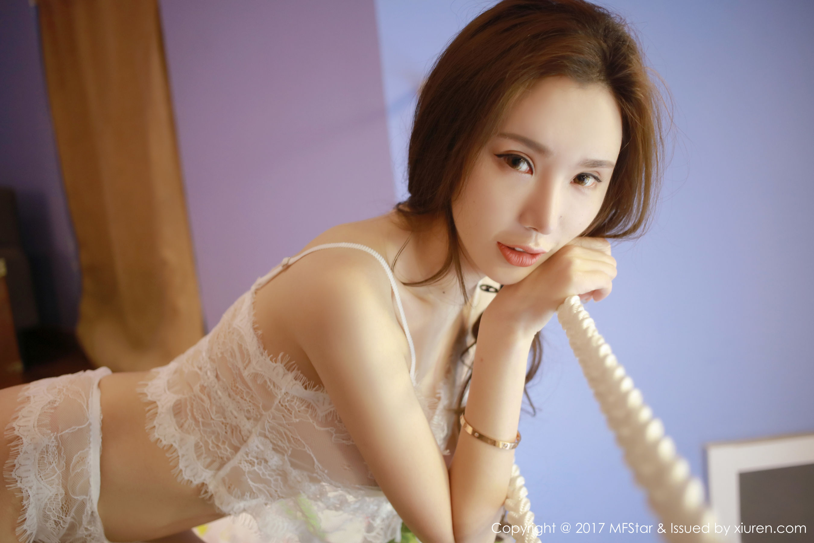 萌琪琪Irene《蕾丝半透内衣、情趣内衣SM》  Vol.088-图11