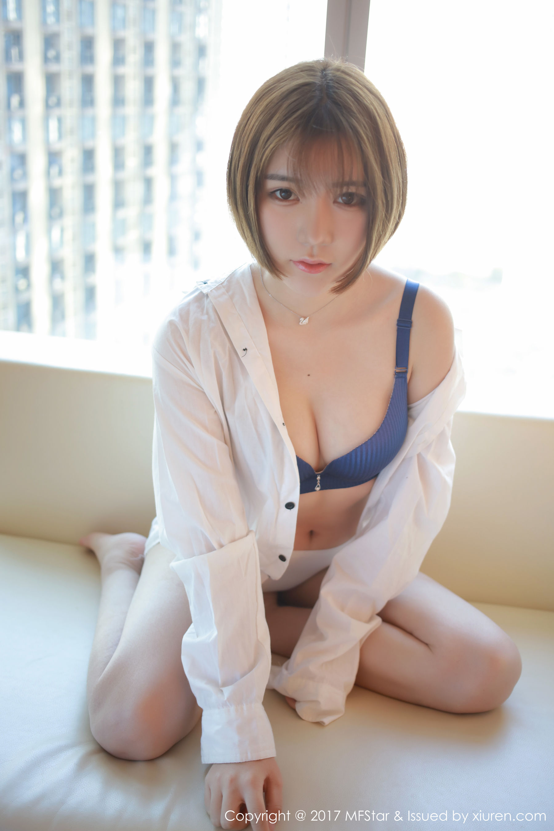 冷不丁《性感衬衫与蕾丝诱惑》  Vol.089-图0