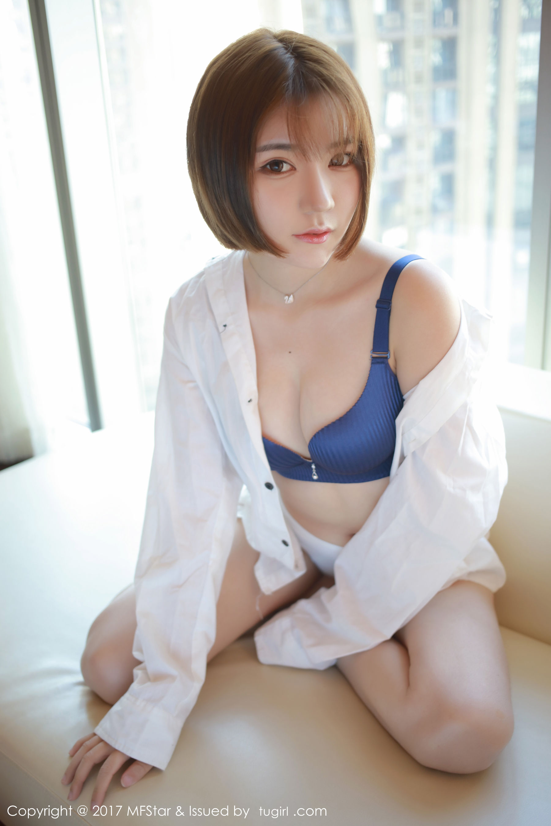 冷不丁《性感衬衫与蕾丝诱惑》  Vol.089-图1