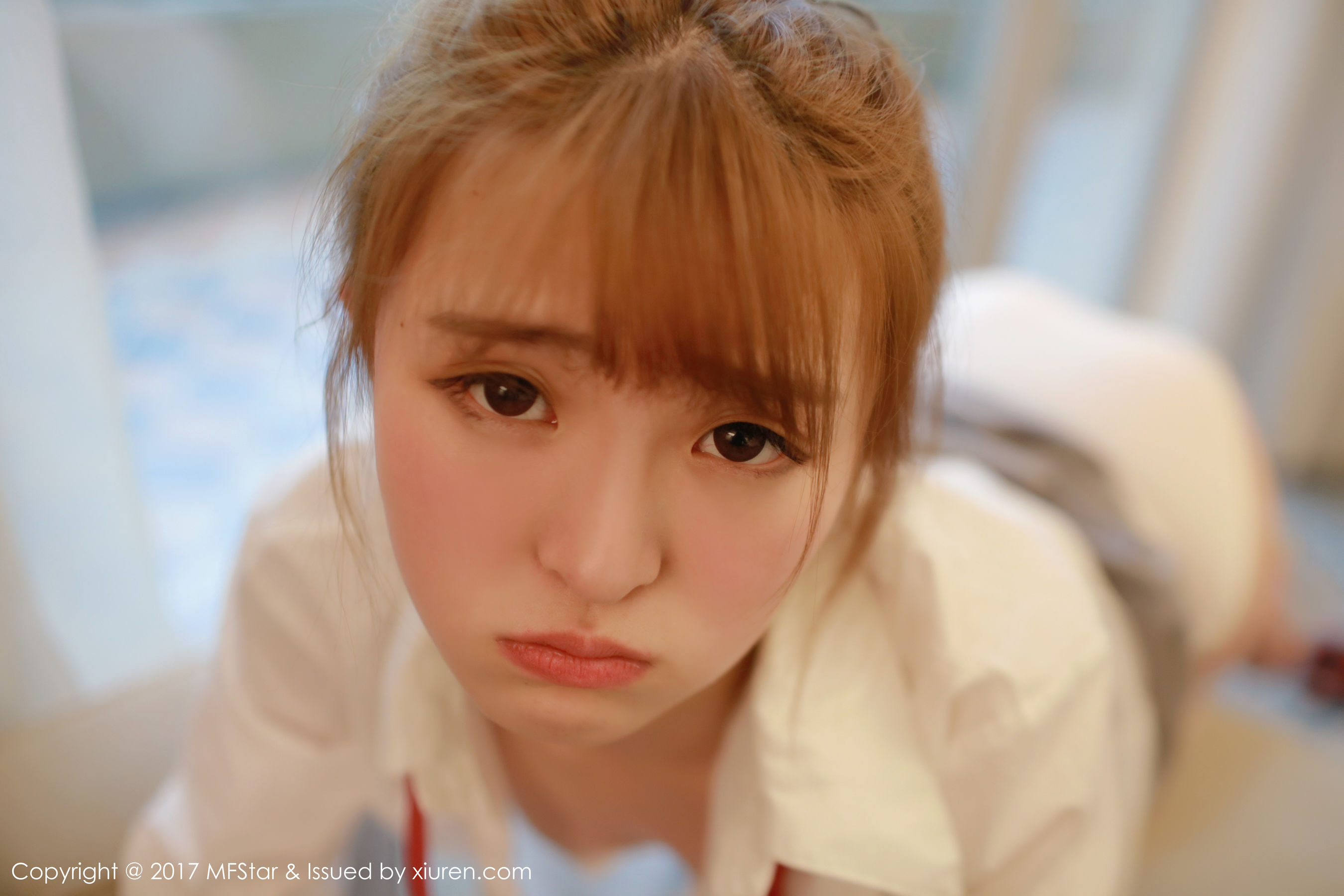 伊小七MoMo《学生装白衬衫+短裙系列》  Vol.098-图32