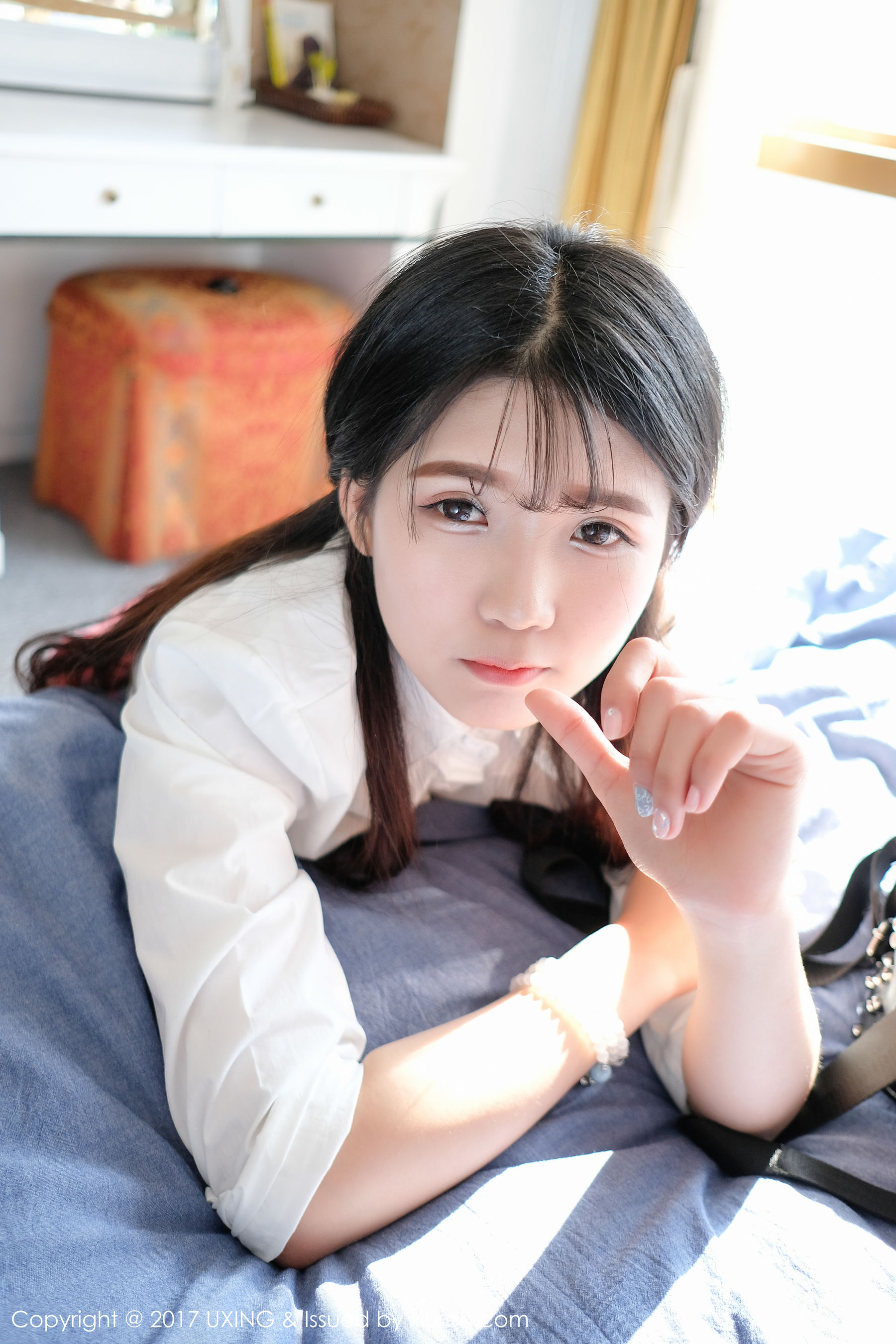 可爱的小叶子《衬衫学生装+蕾丝内衣装扮》  VOL.046-图12