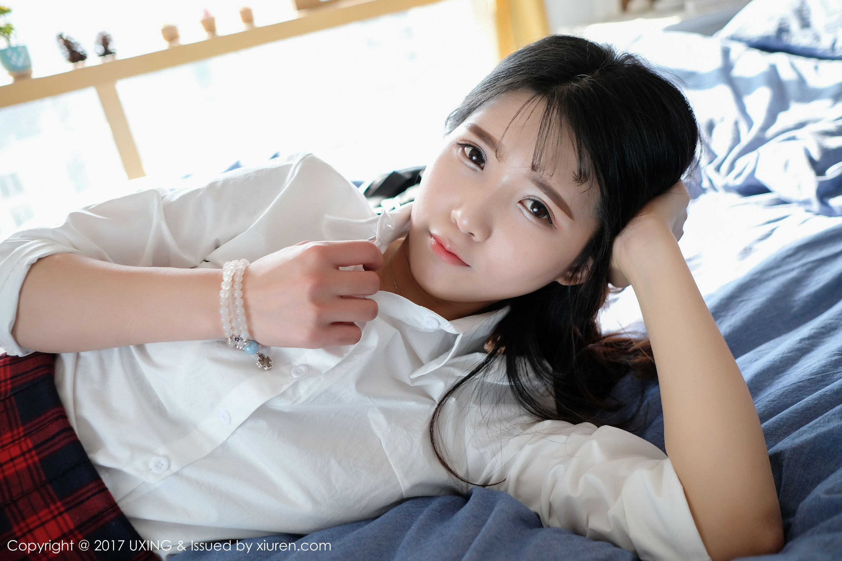 可爱的小叶子《衬衫学生装+蕾丝内衣装扮》  VOL.046-图15