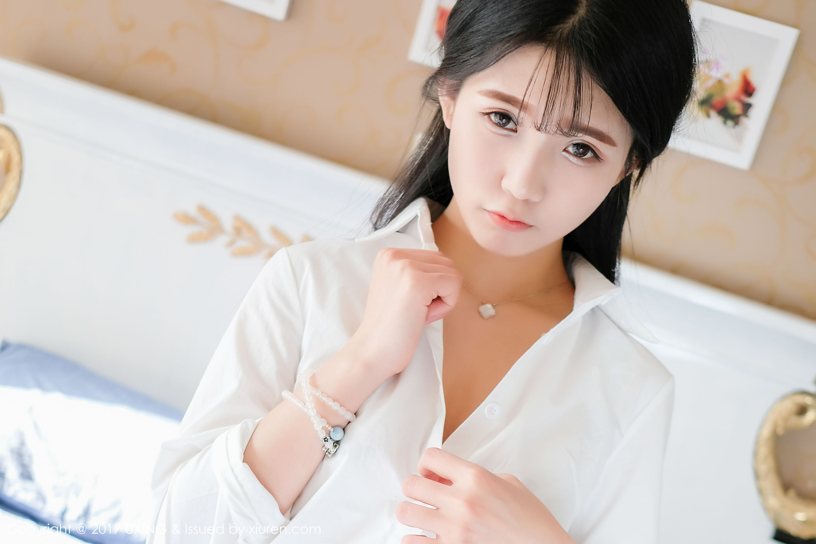 可爱的小叶子《衬衫学生装+蕾丝内衣装扮》  VOL.046-图19