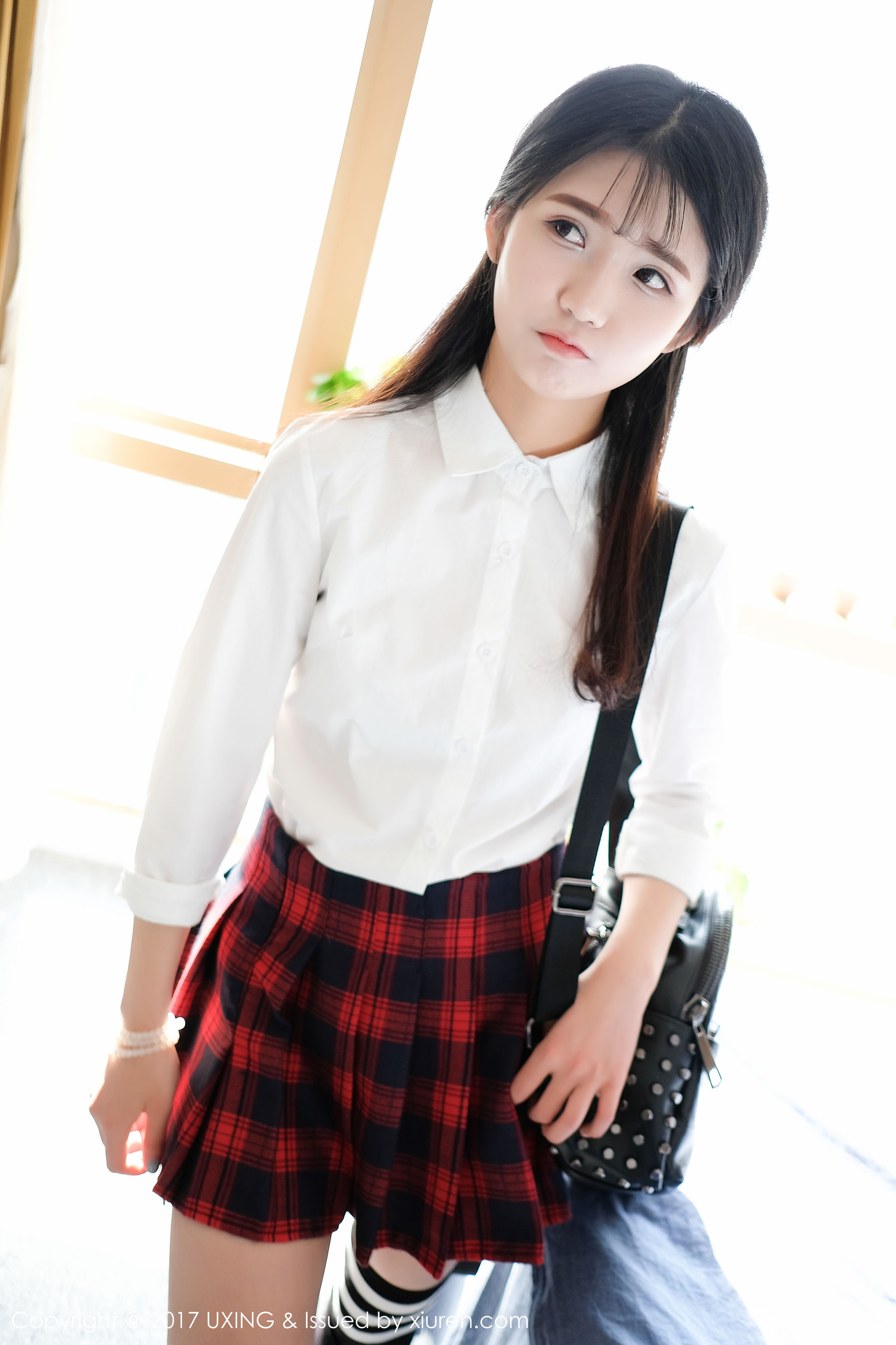 可爱的小叶子《衬衫学生装+蕾丝内衣装扮》  VOL.046-图33