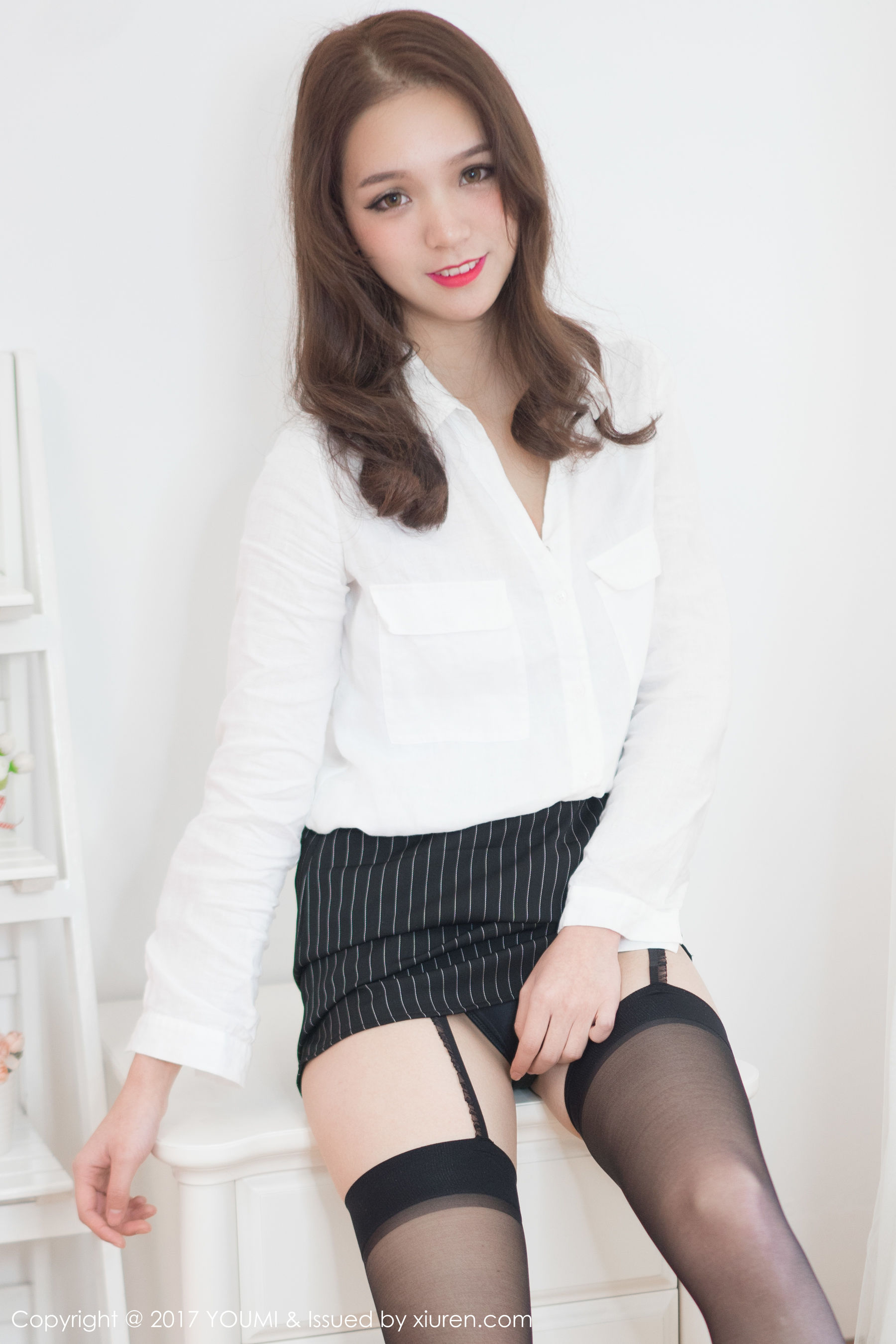 不柠bling《粉红兔女郎与黑丝OL》  Vol.047-图29