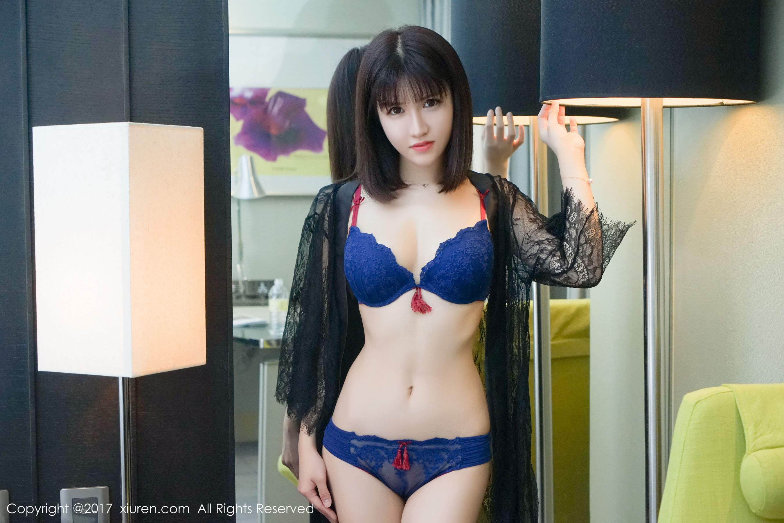 K8傲娇萌萌Vivian《黑色蕾丝魅惑》  No.697-图13