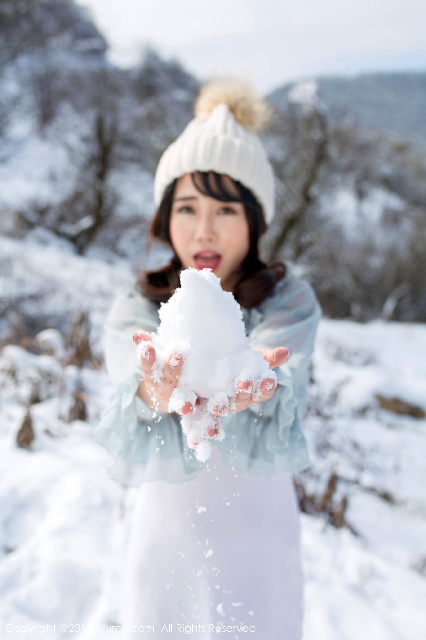 兜豆靓Youlina《冬天雪地人体摄影》  No.720-图35