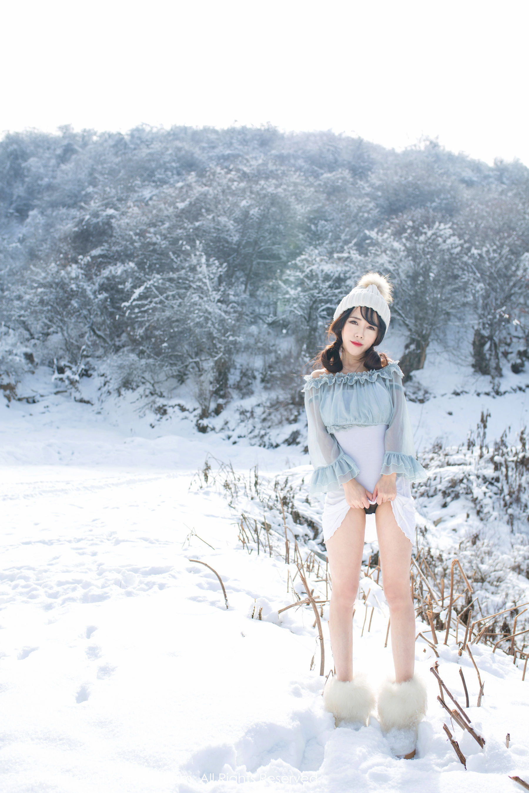 兜豆靓Youlina《冬天雪地人体摄影》  No.720-图40