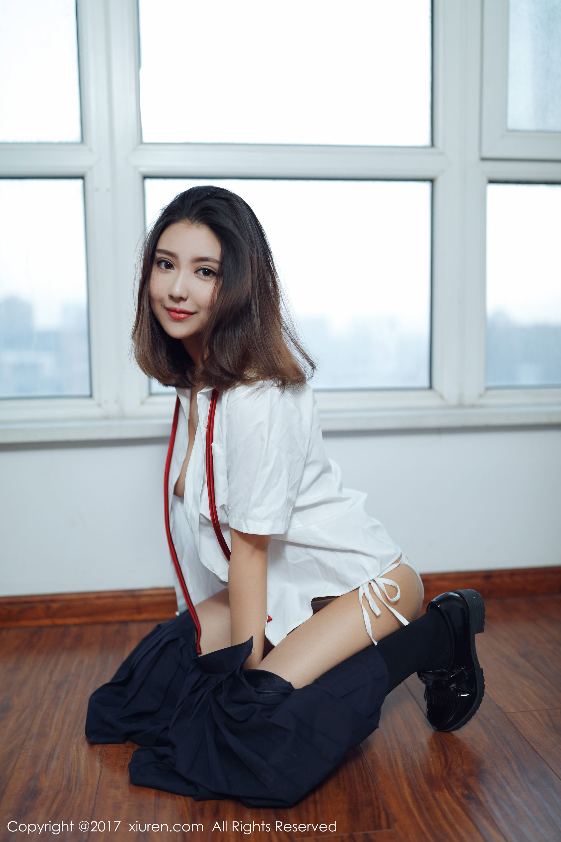 小魔女奈奈《学生装+草莓内衣》  No.726-图32